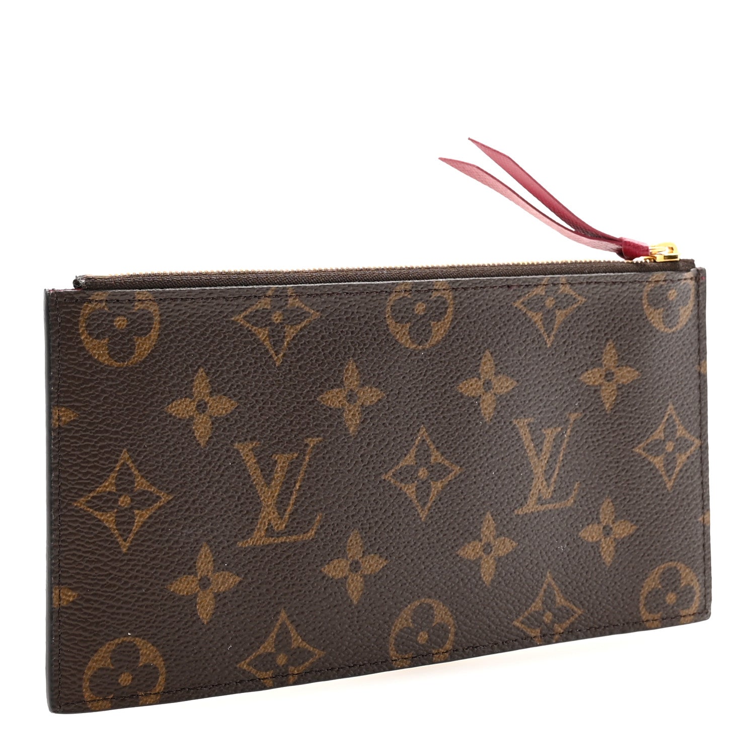 Monogram Felicie Chain Wallet Zippered Insert Fuchsia