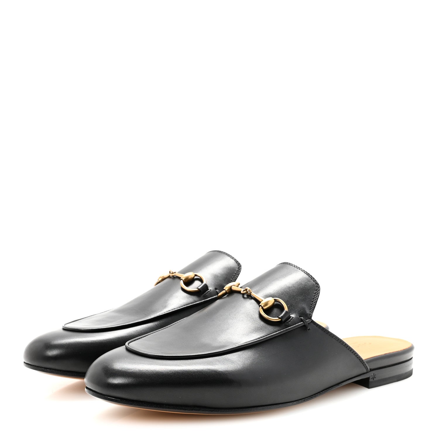 Calfskin Womens Princetown Slippers 40.5 Black