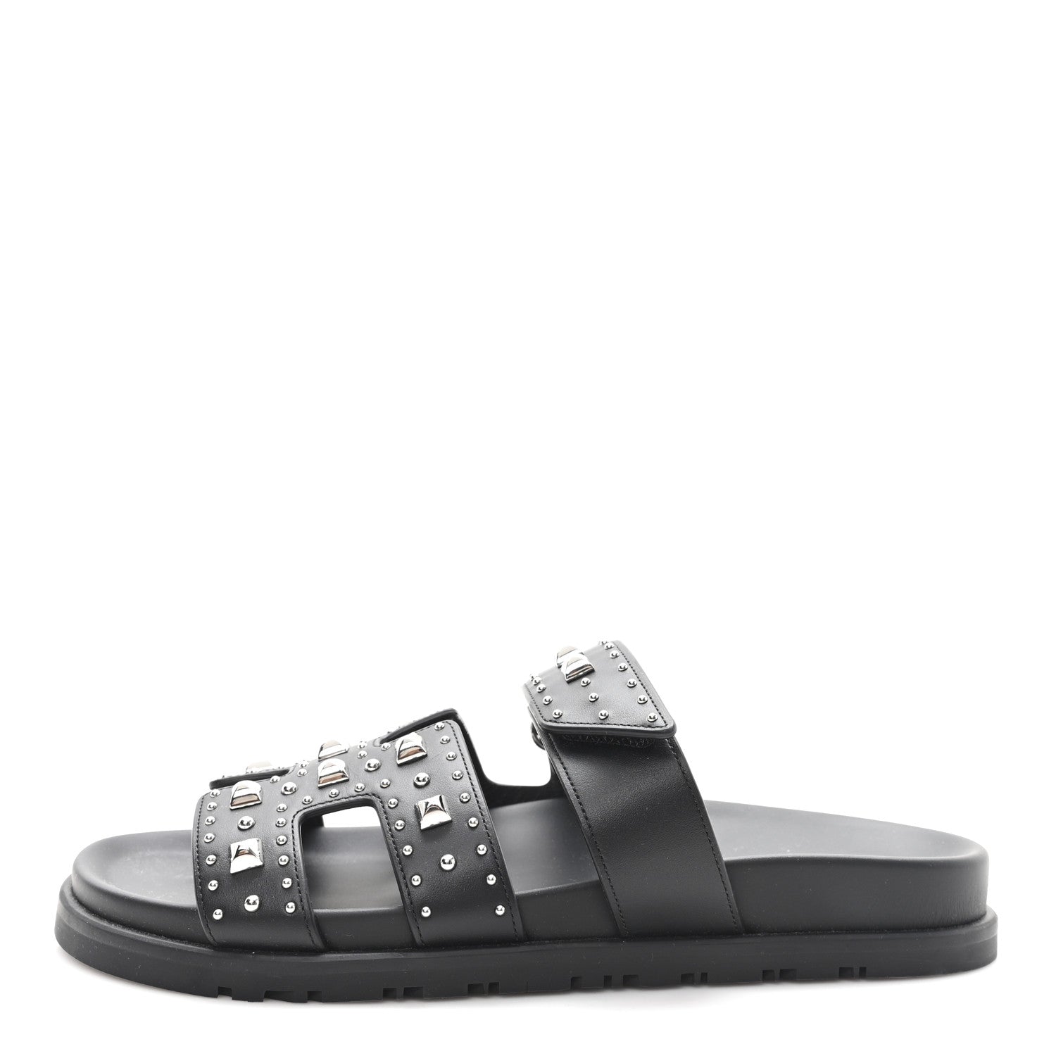 Calfskin Medor Studded Womens Chypre Sandals 37 Black