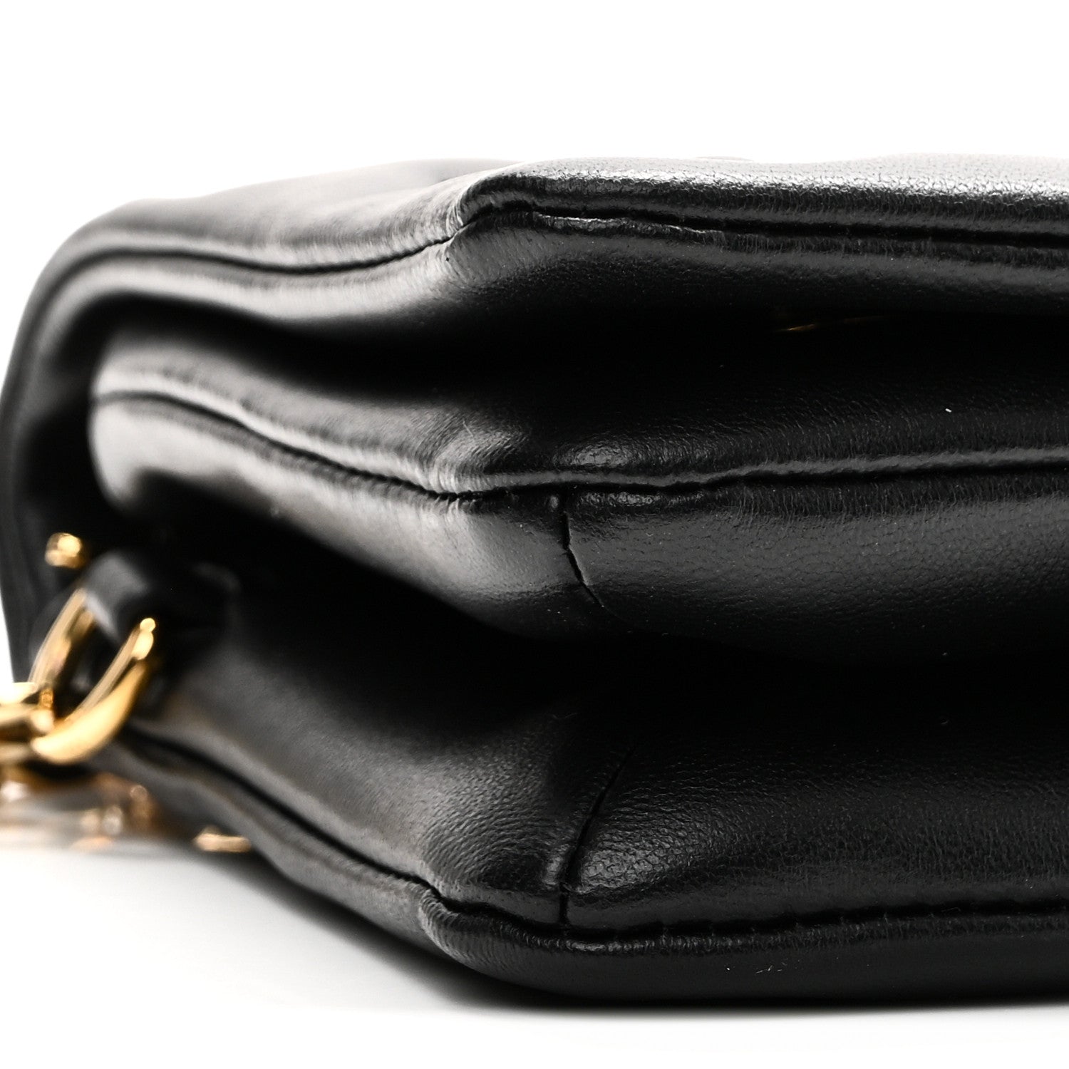 Lambskin Embossed Monogram Pochette Coussin Black
