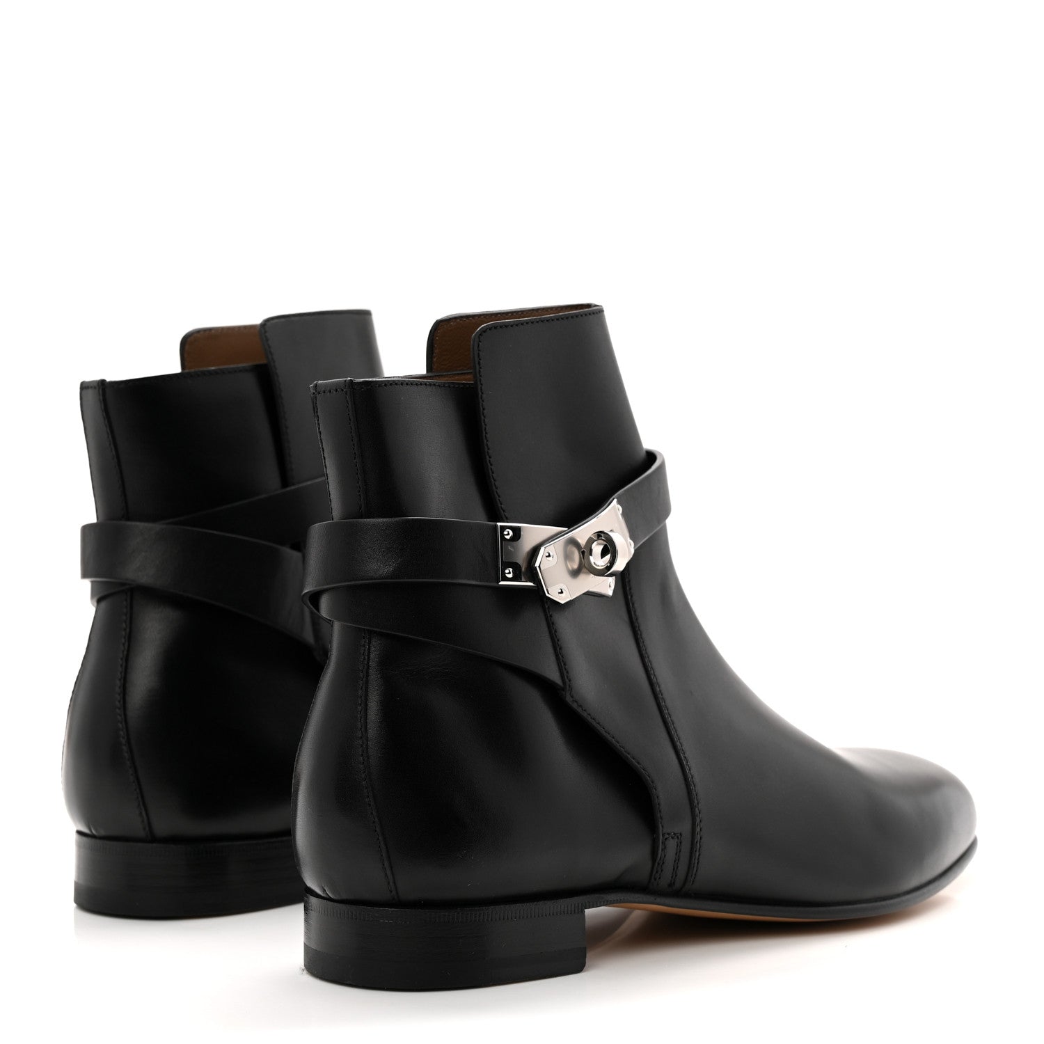 Calfskin Neo Low Boots 38.5 Black