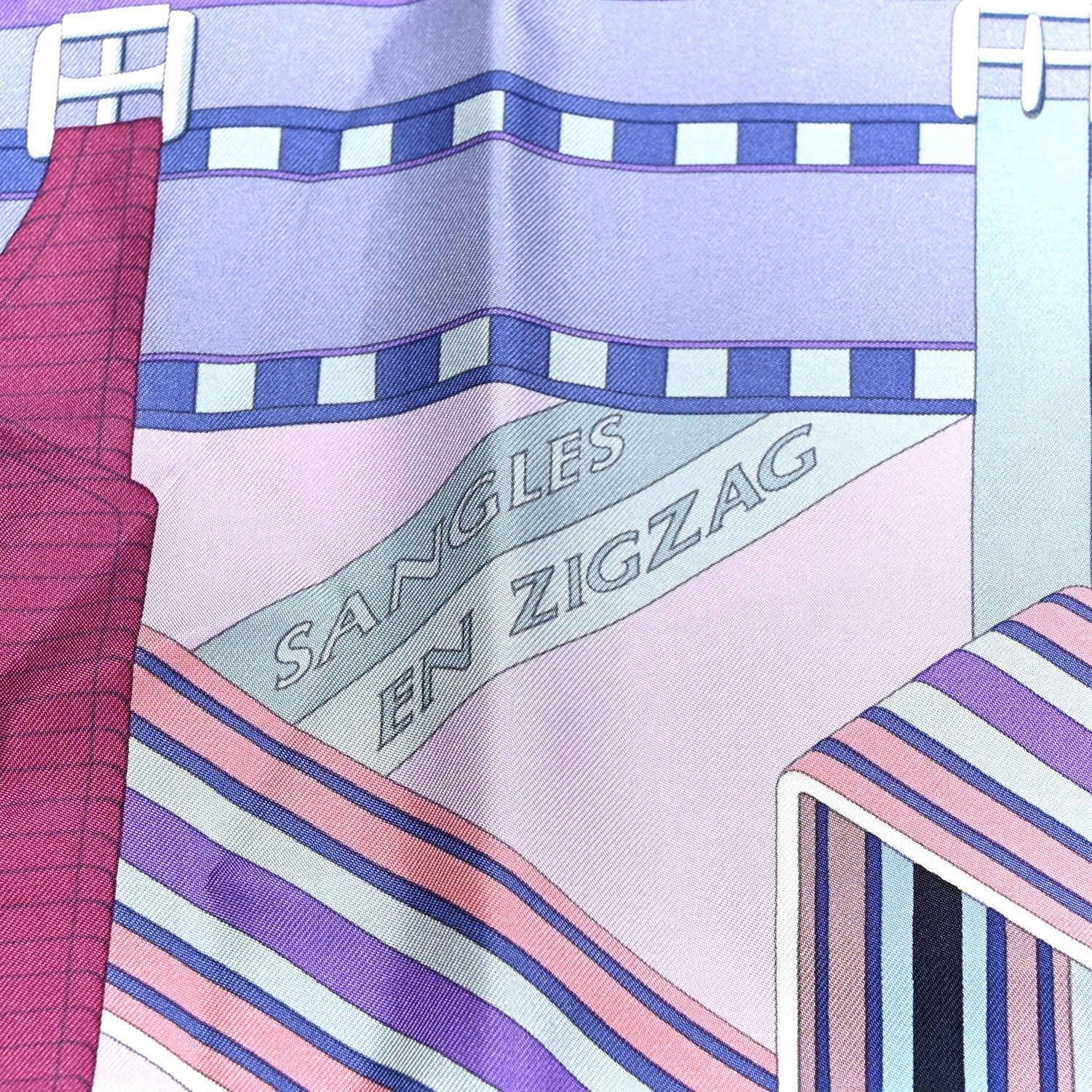 Silk Sangles En Zigzag Scarf 90