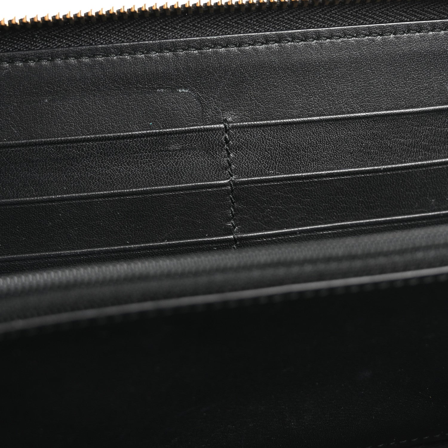 Microguccissima Zip Around Wallet Black