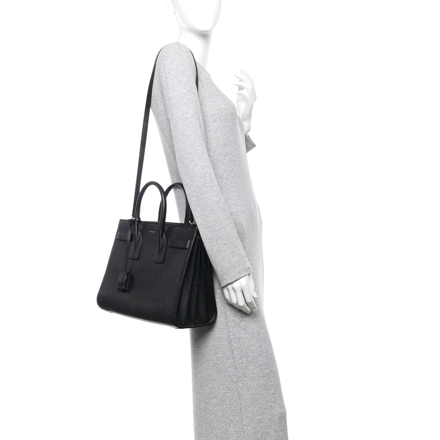 Calfskin Small Sac De Jour Black