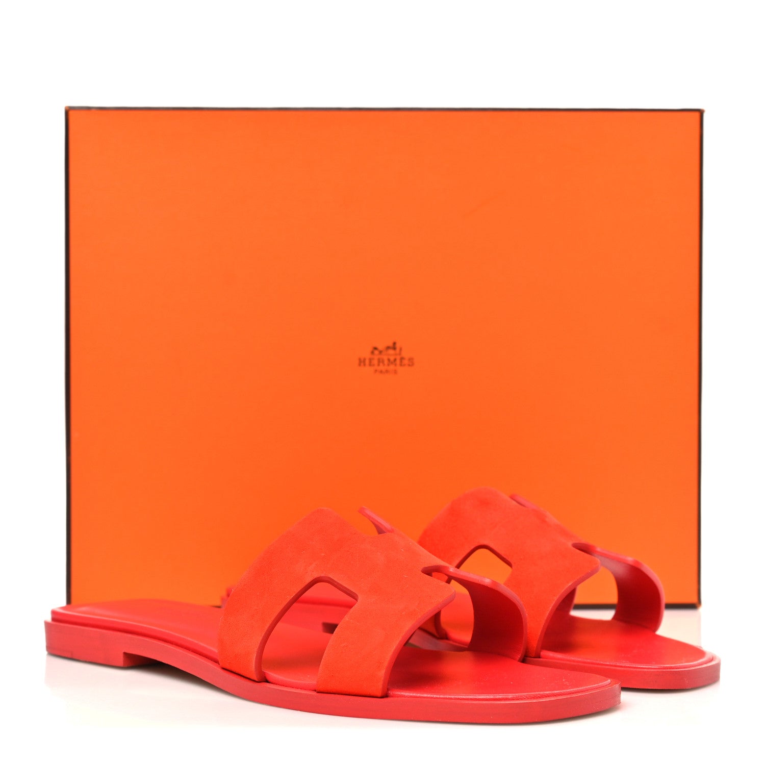 Suede Goatskin Oran Sandals 36 Rouge Grenadine