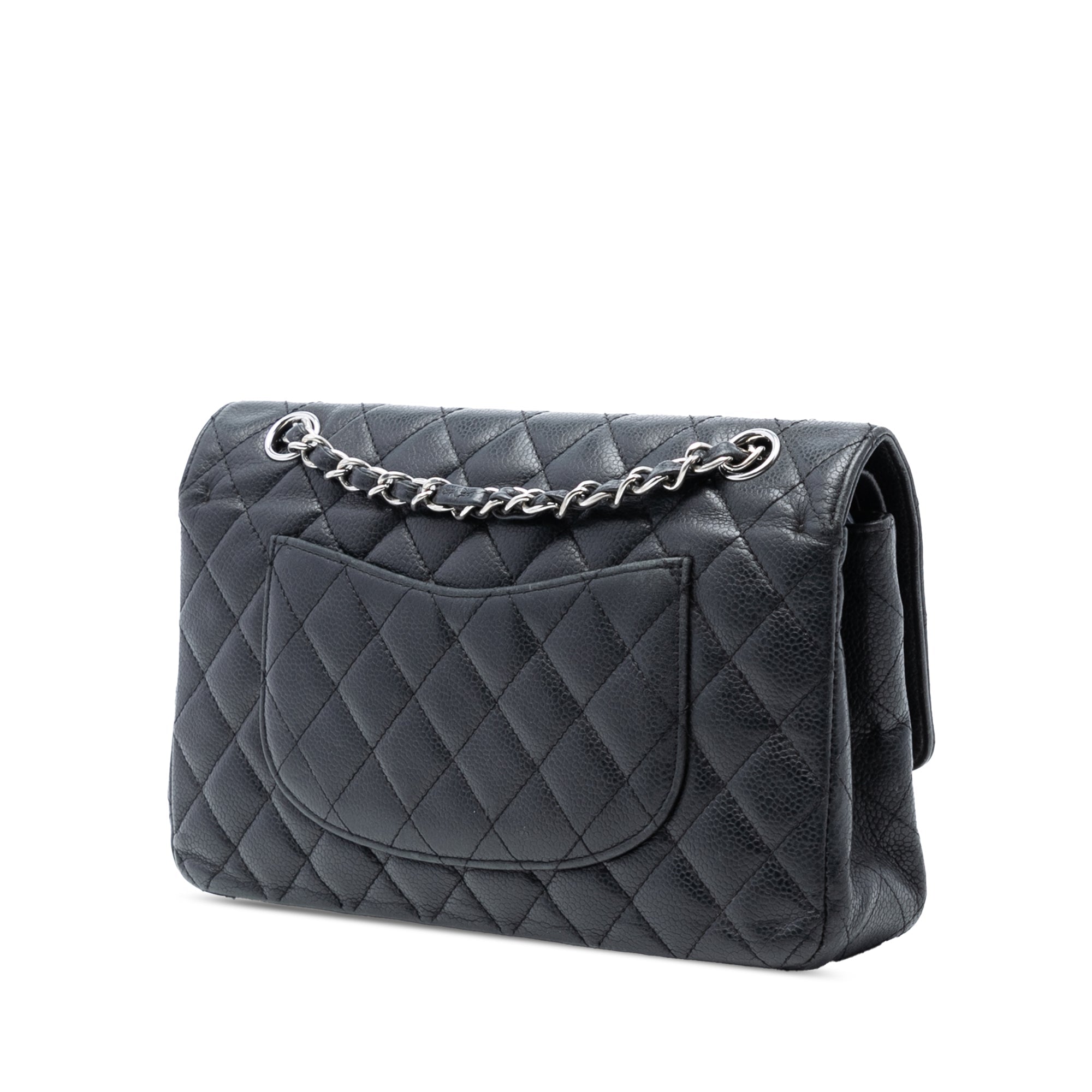 Classic Double Flap Bag Quilted Caviar Medium
