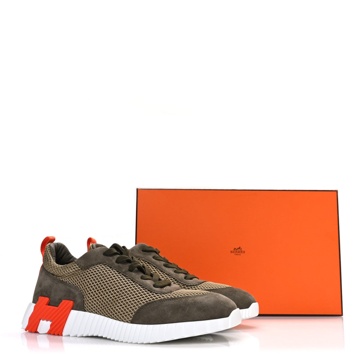 Air Mesh Suede Goatskin Mens Bouncing Sneakers 42 Vert Toundra