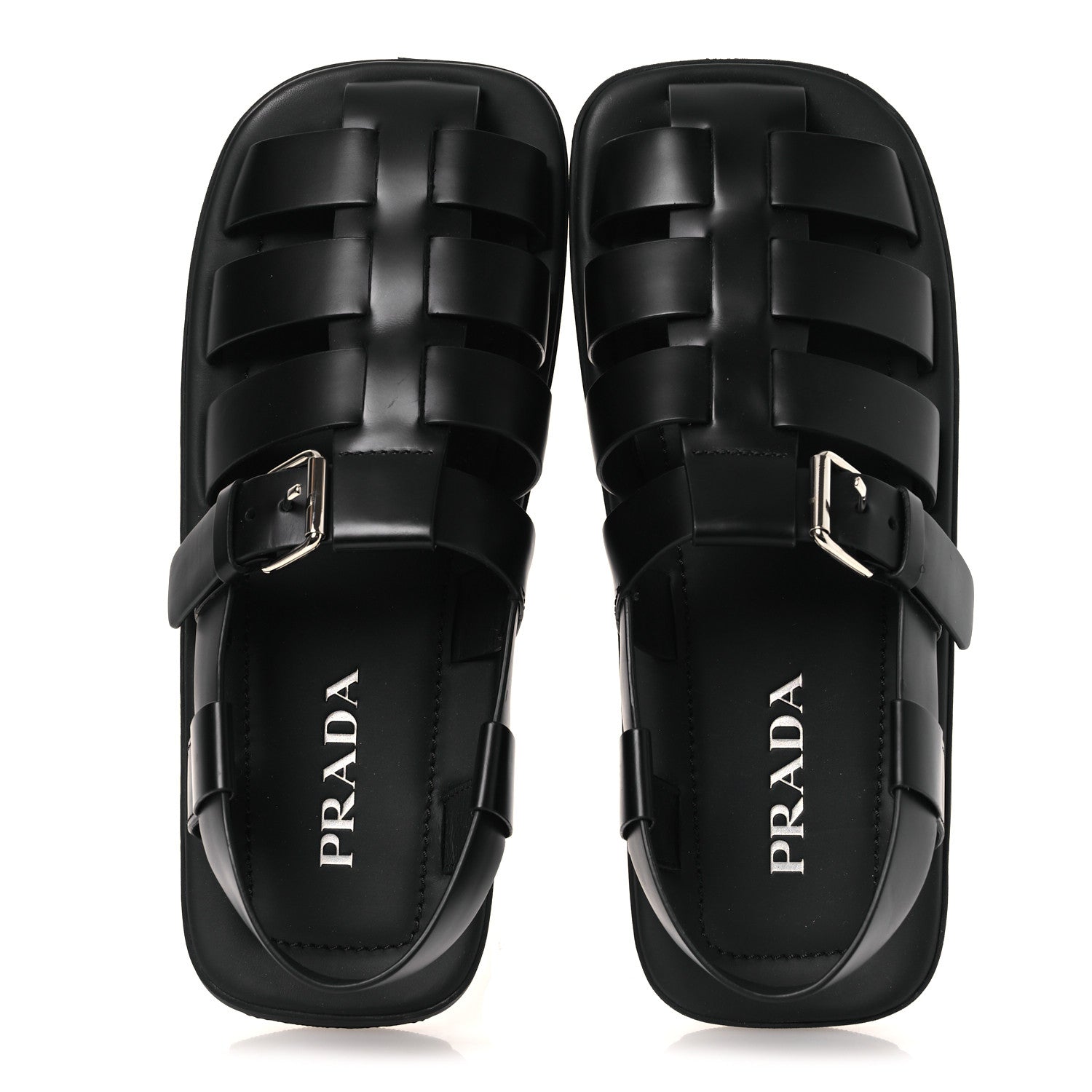 Spazzolato Rois Mens Fisherman Cage Sandals 9 Black