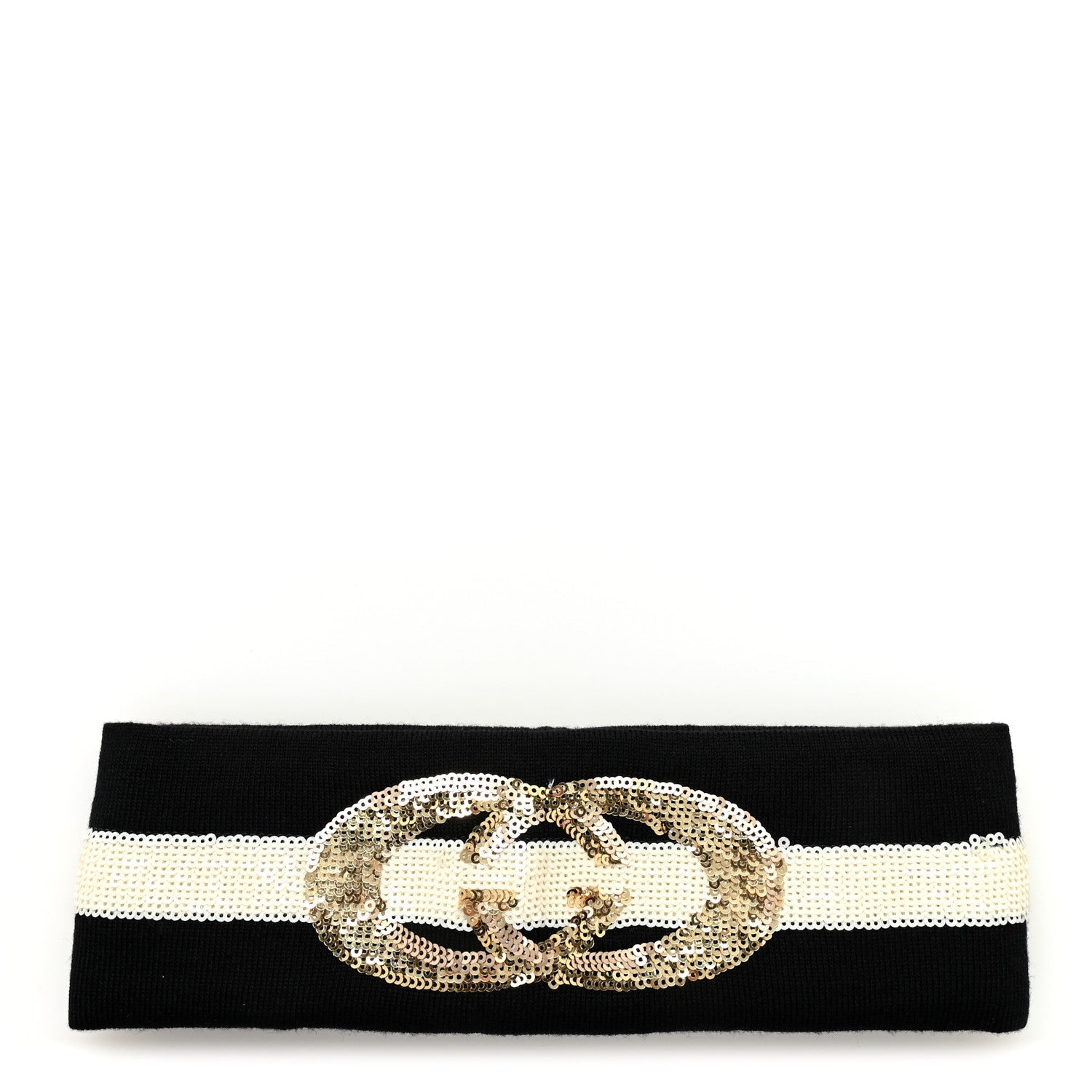 Sequin Polyester Headband M 57 Black White