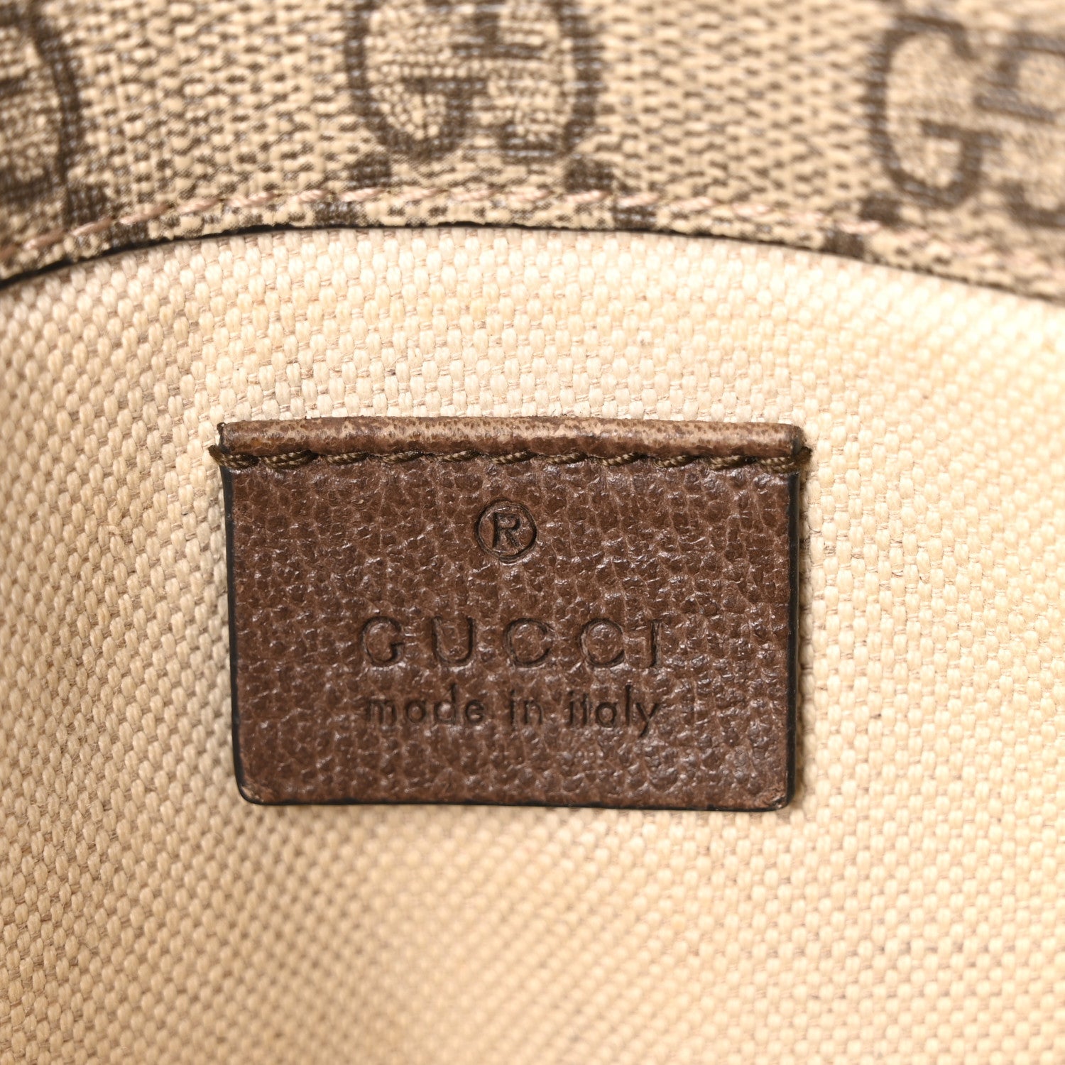 GG Supreme Monogram Neo Vintage Web Belt Bag Brown