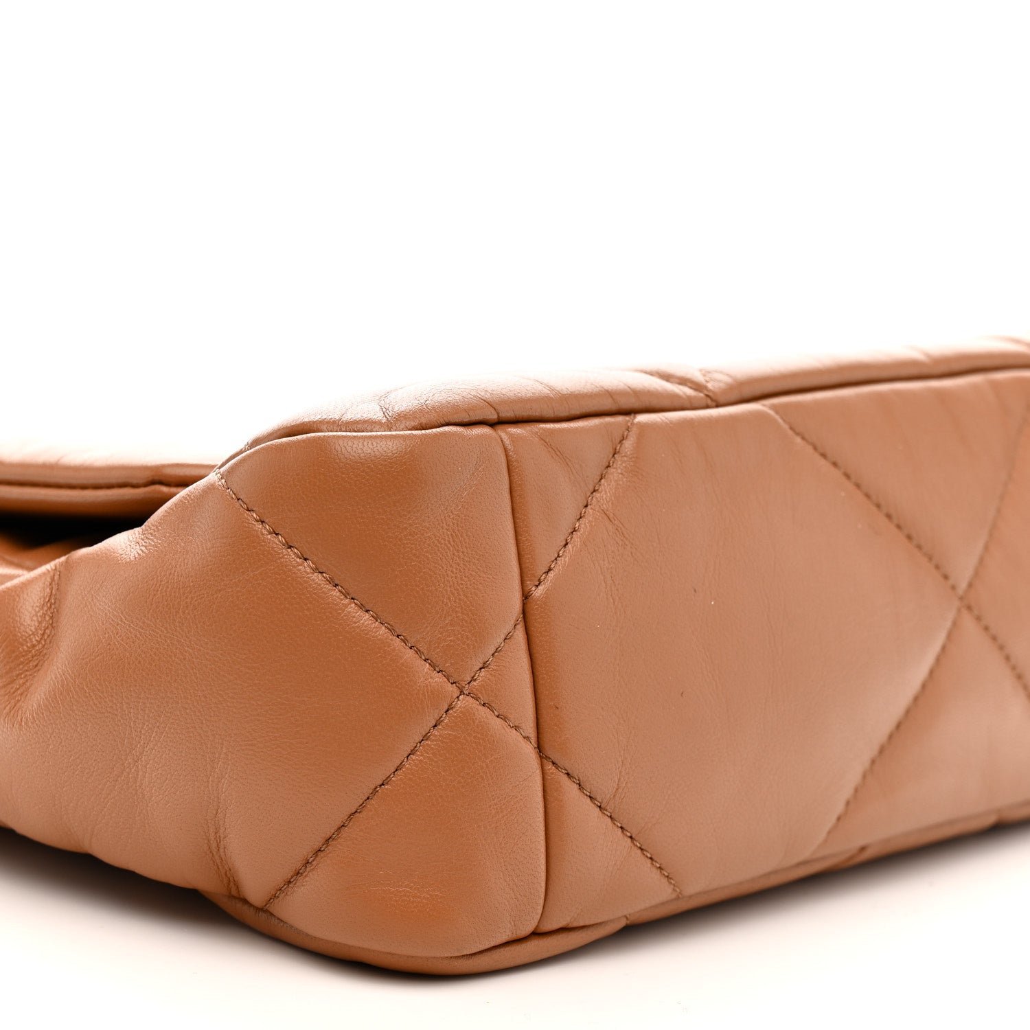 Lambskin Quilted Medium Chanel 19 Flap Brown