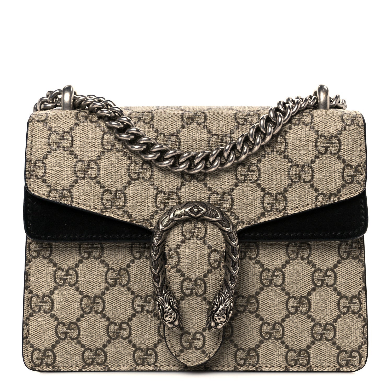 GG Supreme Monogram Mini Dionysus Shoulder Bag Black
