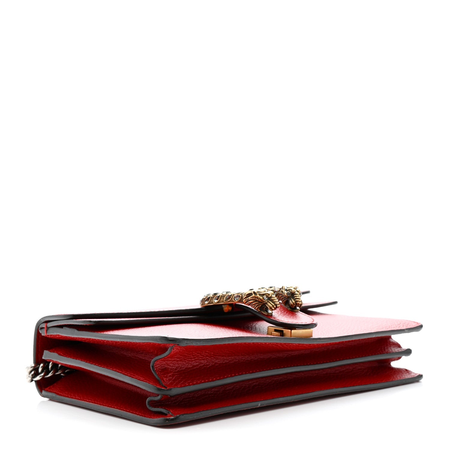 Dollar Calfskin Swarovski Crystal Small Dionysus Shoulder Bag Hibiscus Red