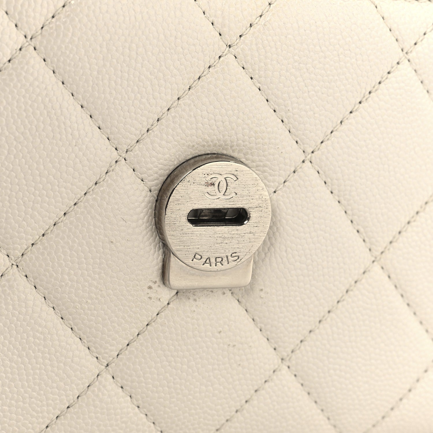 Caviar Quilted My Everything Small Flap White Black