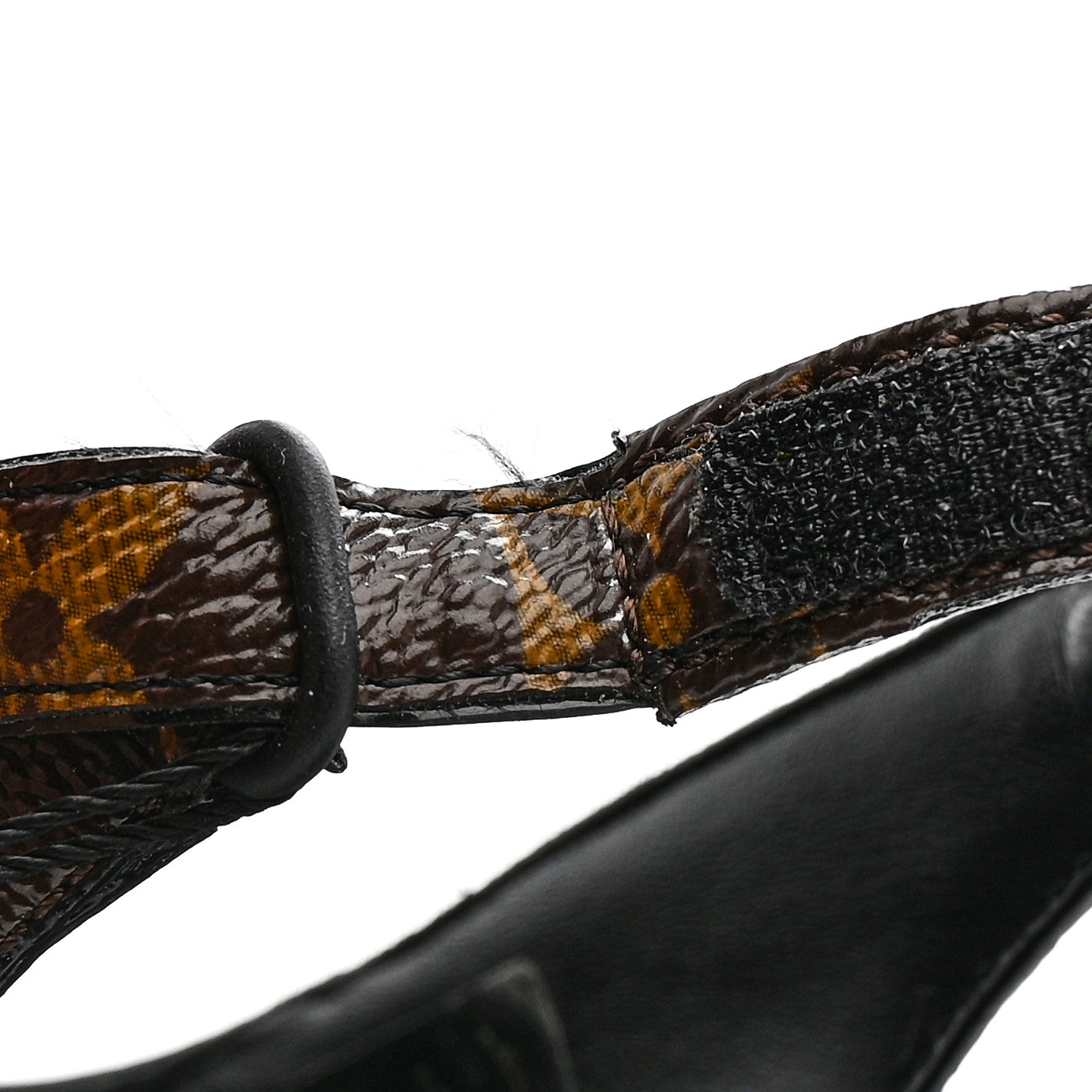 Patent Monogram Archlight Slingback Pumps Black