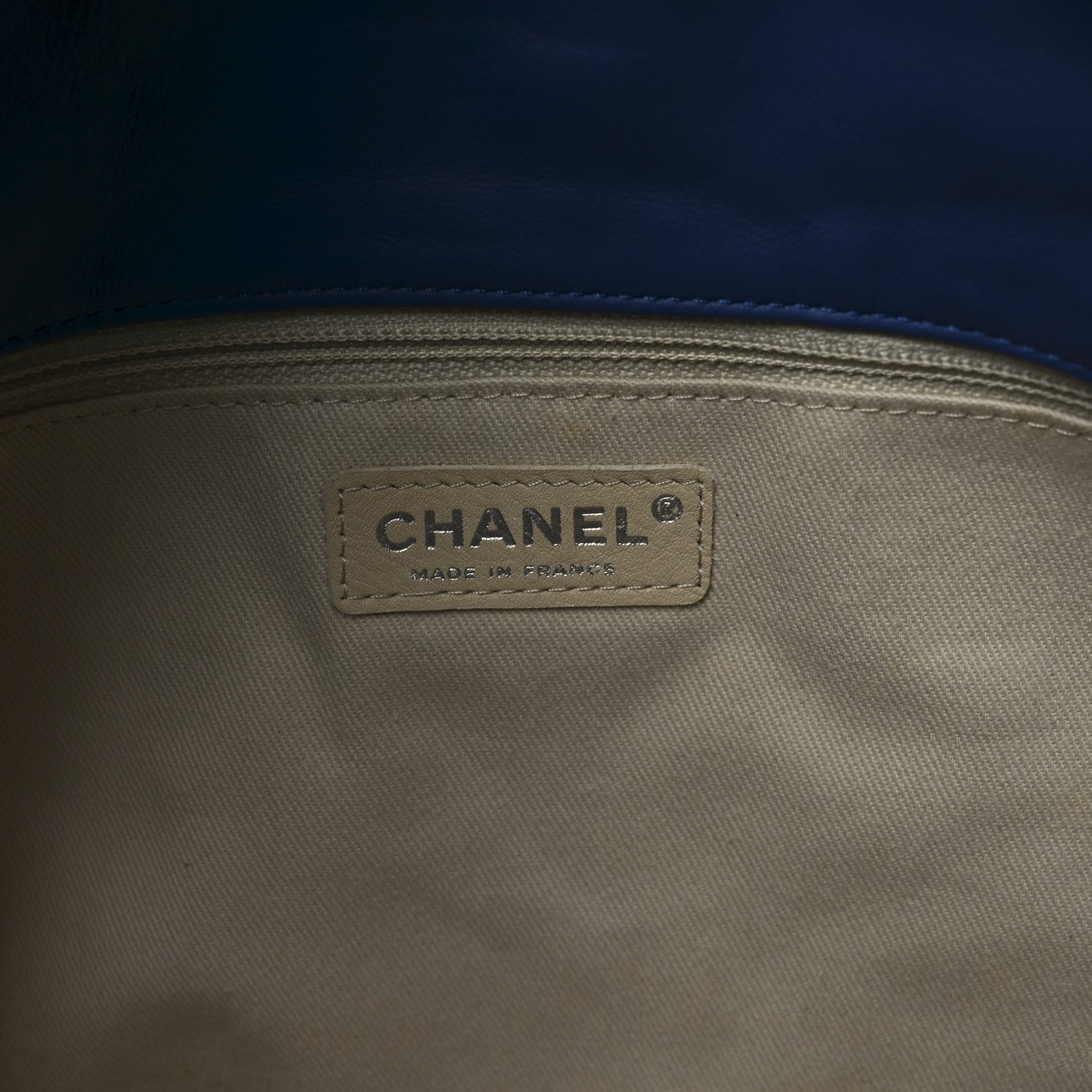 Calfskin Quilted French Riviera Hobo  Blue