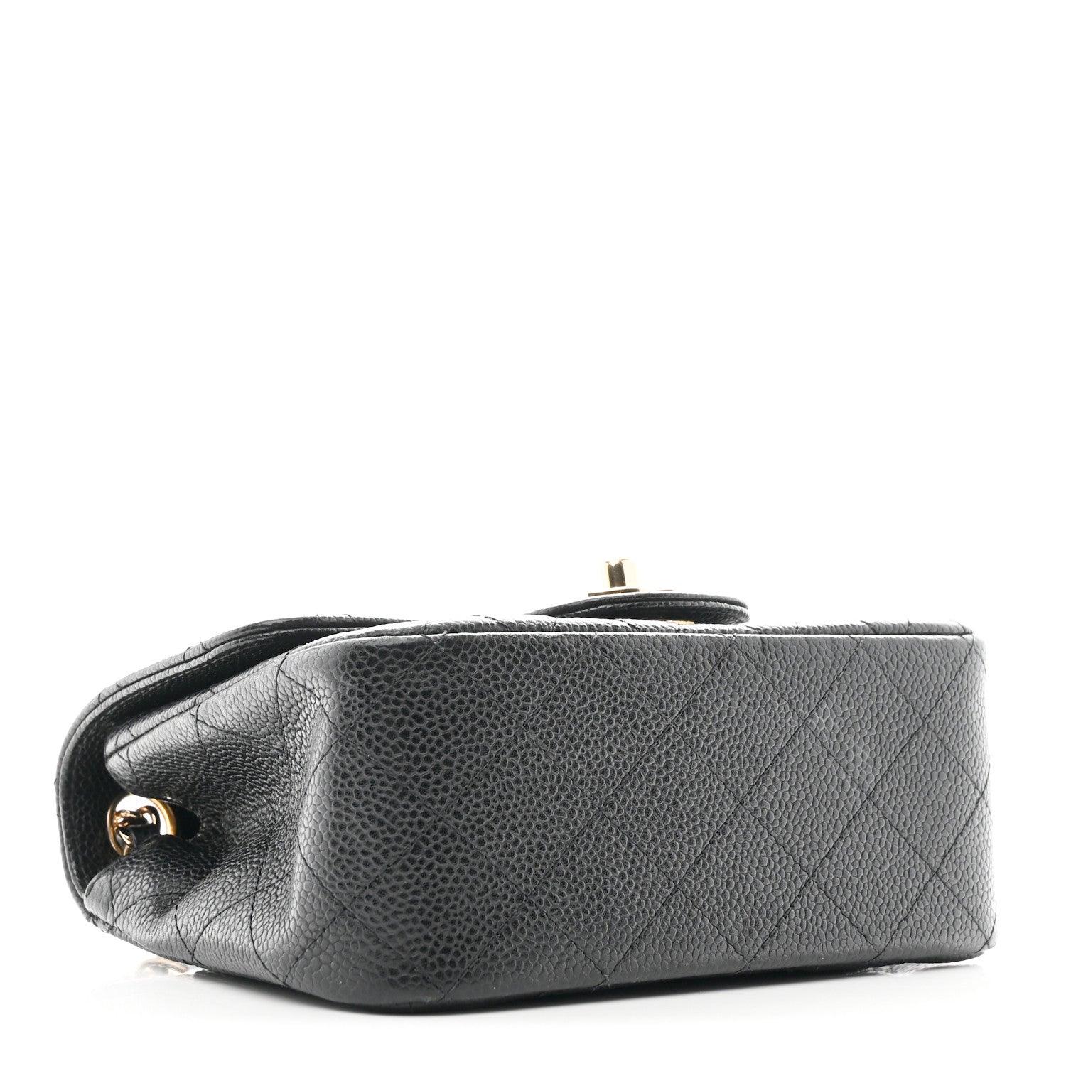 Caviar Quilted Mini Square Flap Black