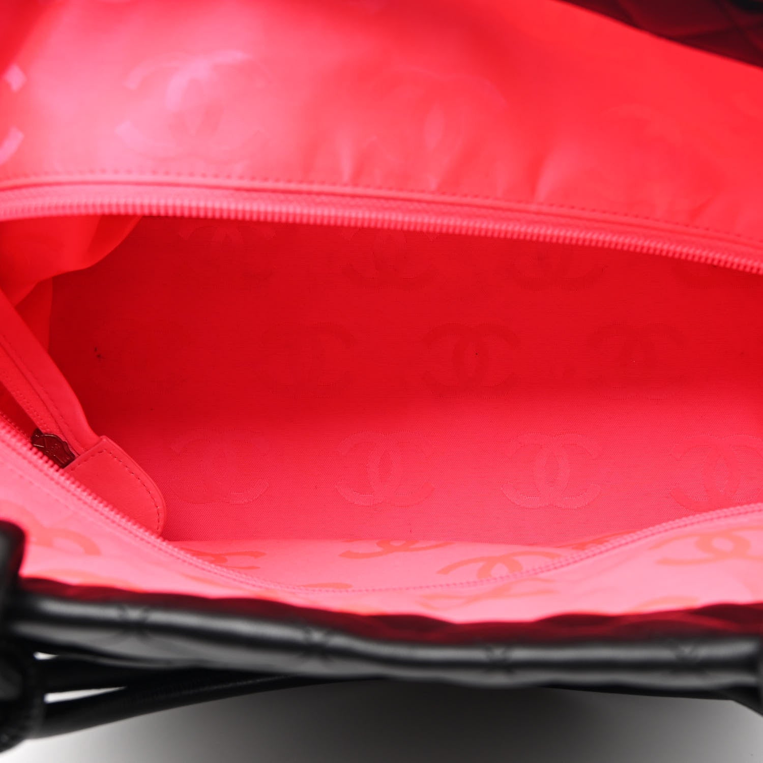 Calfskin Quilted Large Cambon Tote Black