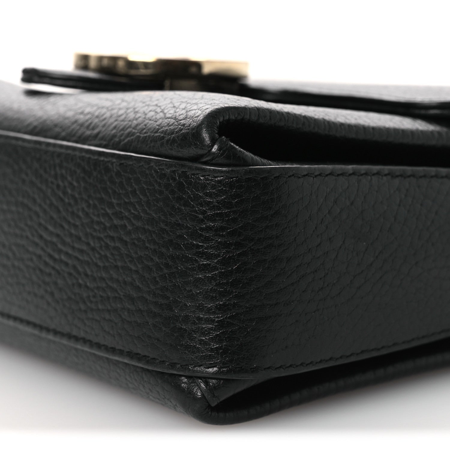 Dollar Calfskin Interlocking G Crossbody Bag Black