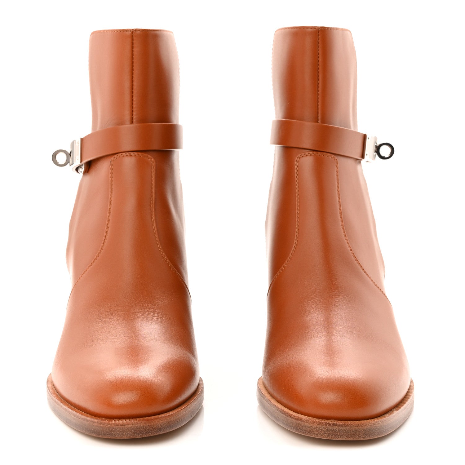 Calfskin Frenchie 50 Ankle Boots 37 Naturel