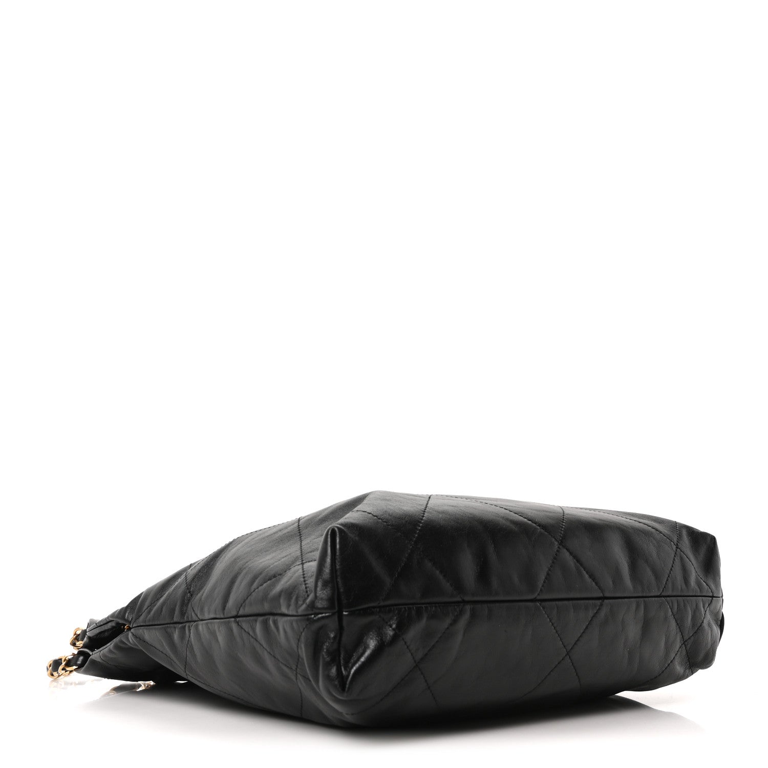 Shiny Calfskin Quilted Small Chanel 22 Black