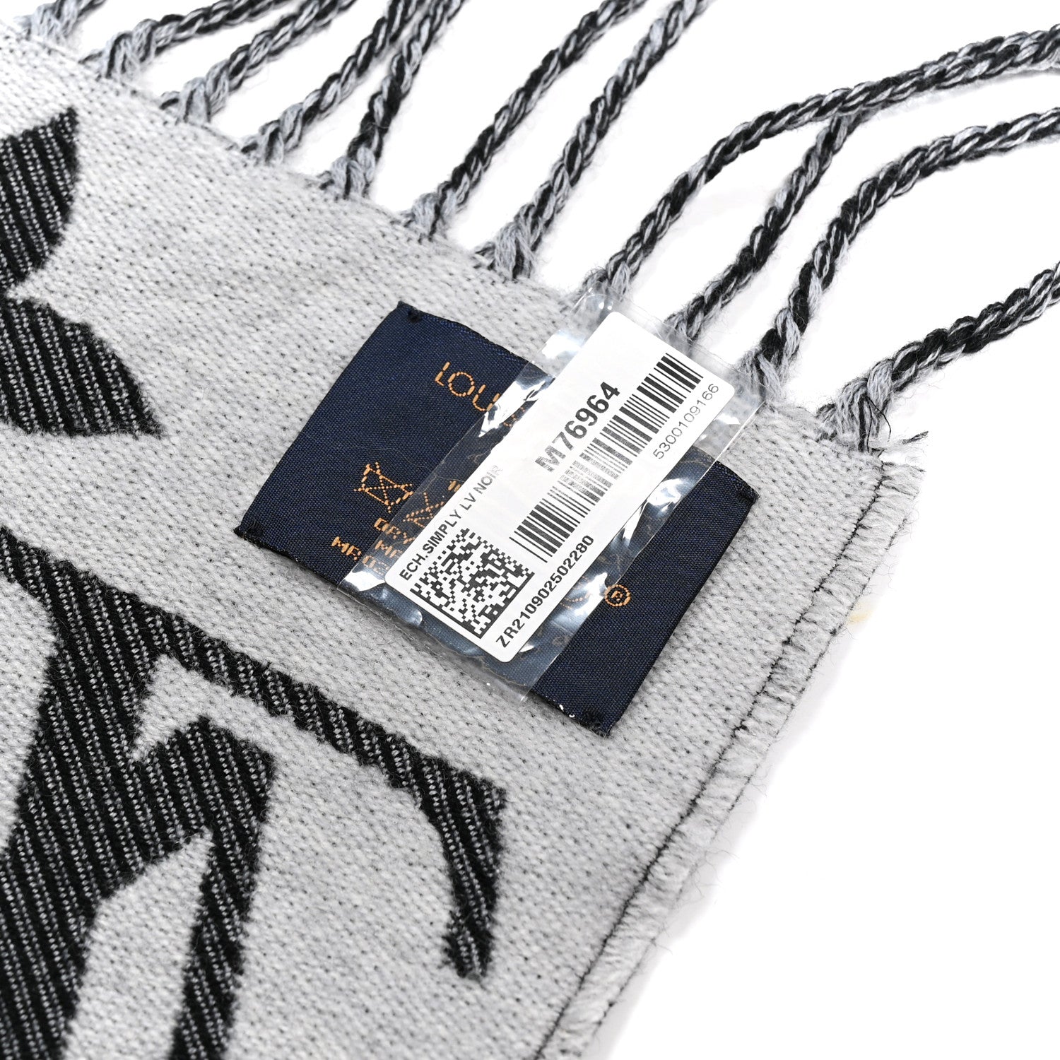 Wool Simply LV Scarf Black