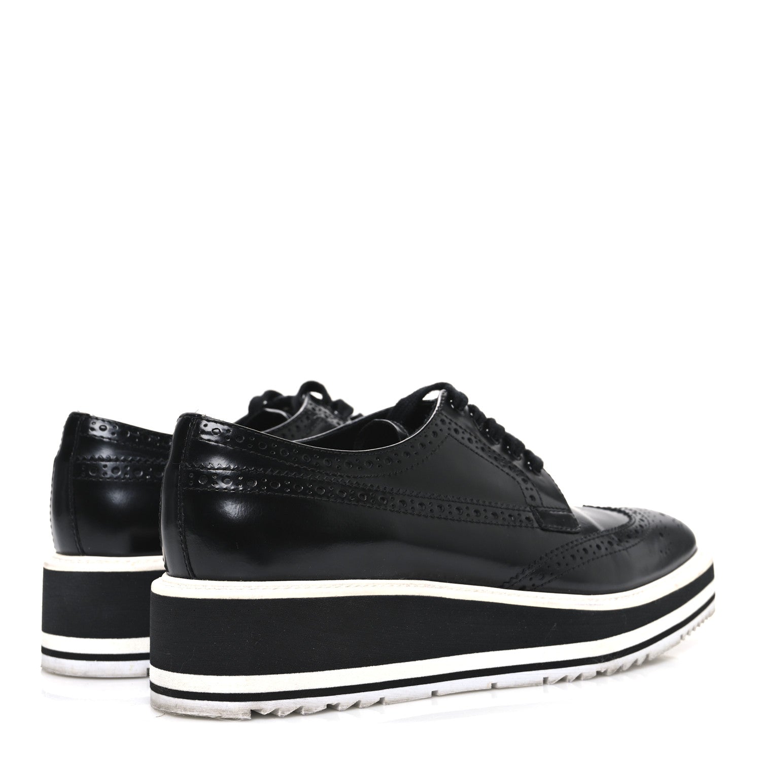 Spazzolato Lace Up Loafers 38.5 Black