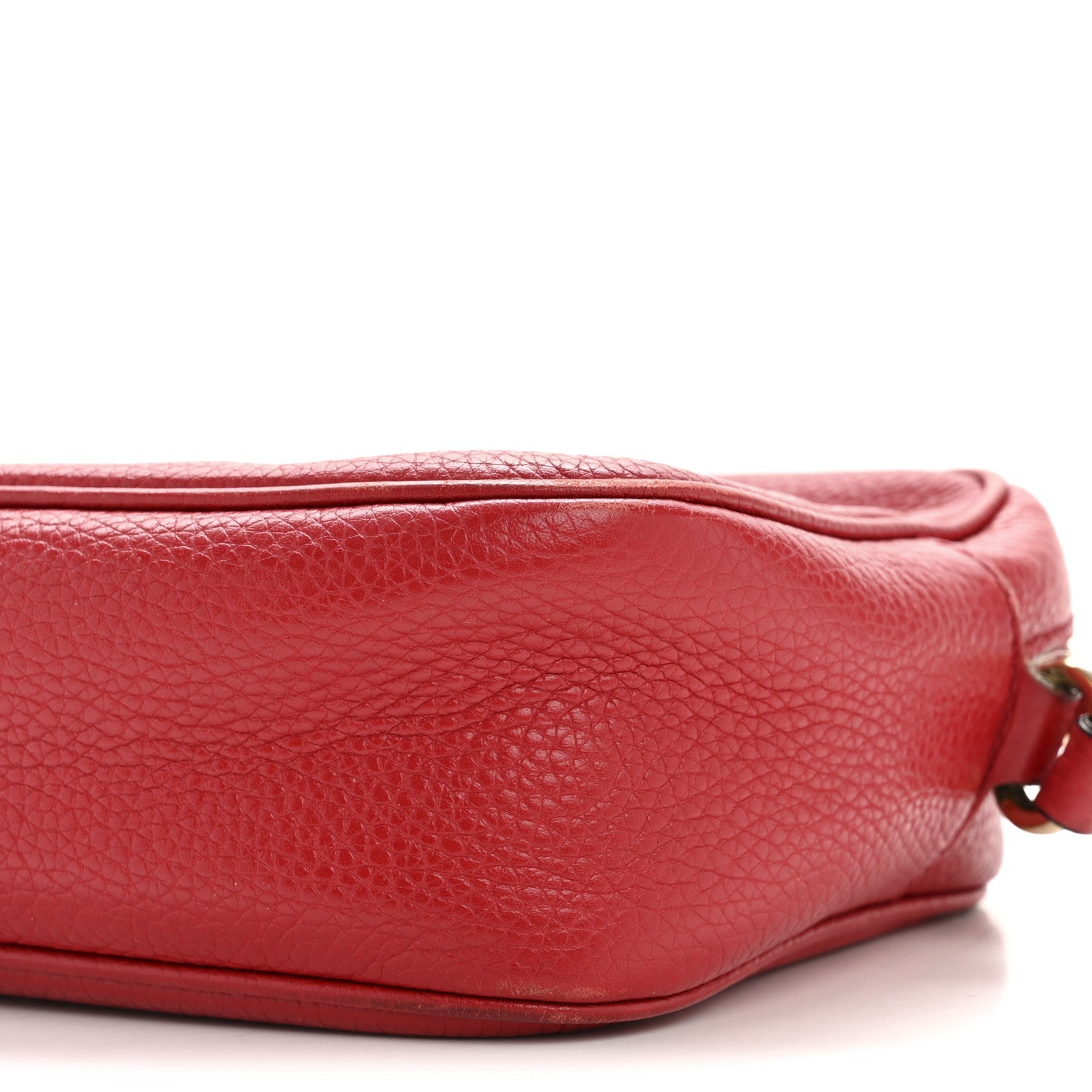 Pebbled Calfskin Small Soho Disco Bag Tabasco Red
