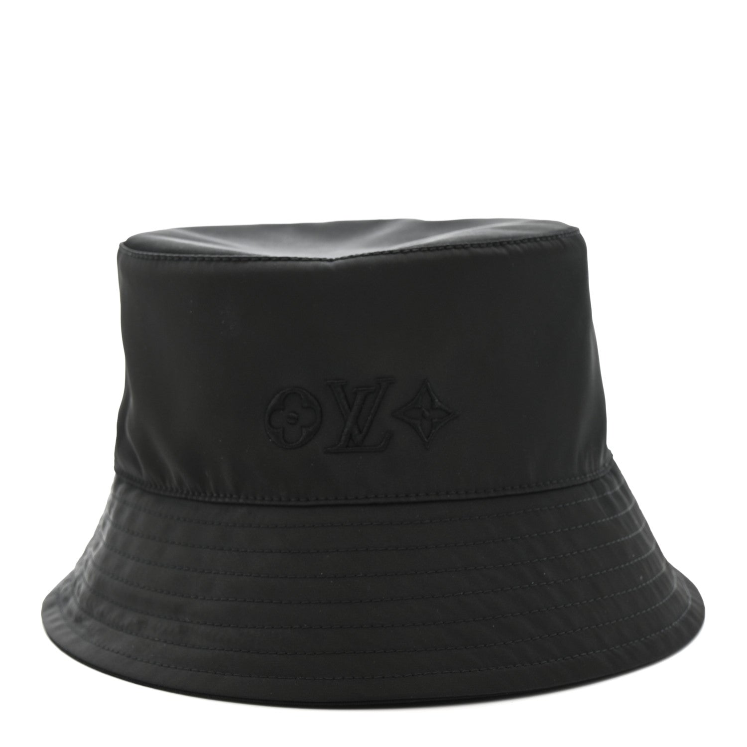 Nylon Reverse LV Move Bucket Hat S Black