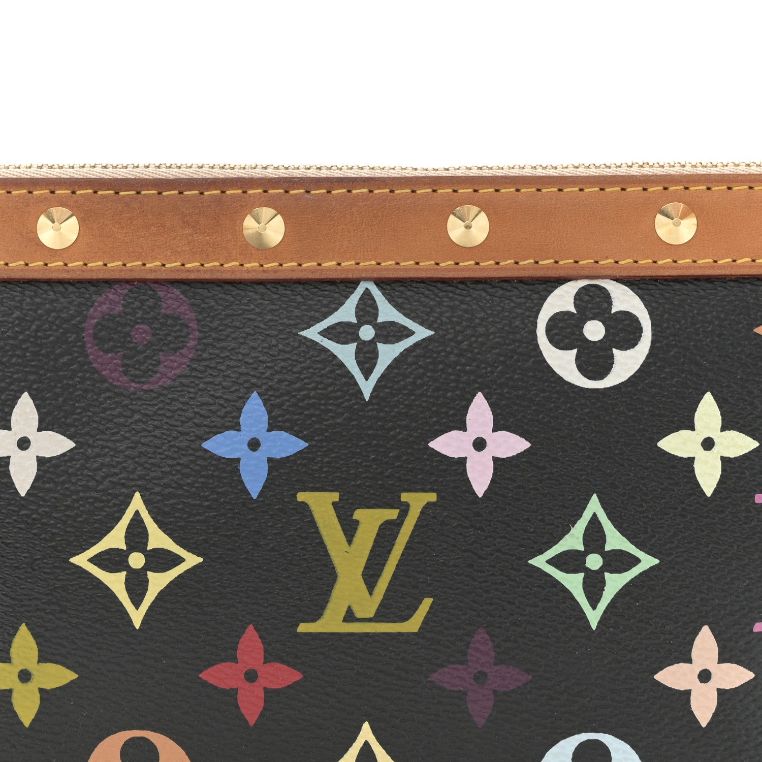 Monogram Multicolor Pochette Accessories Black
