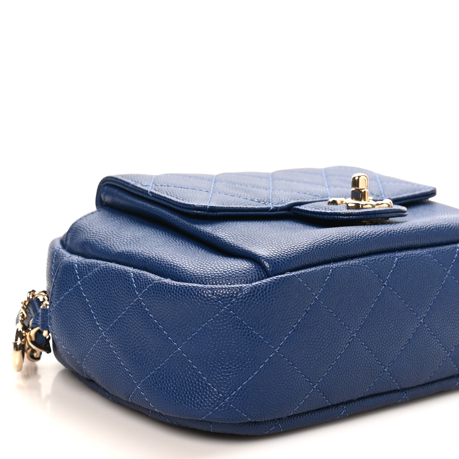 Caviar Quilted CC Day Camera Case Blue