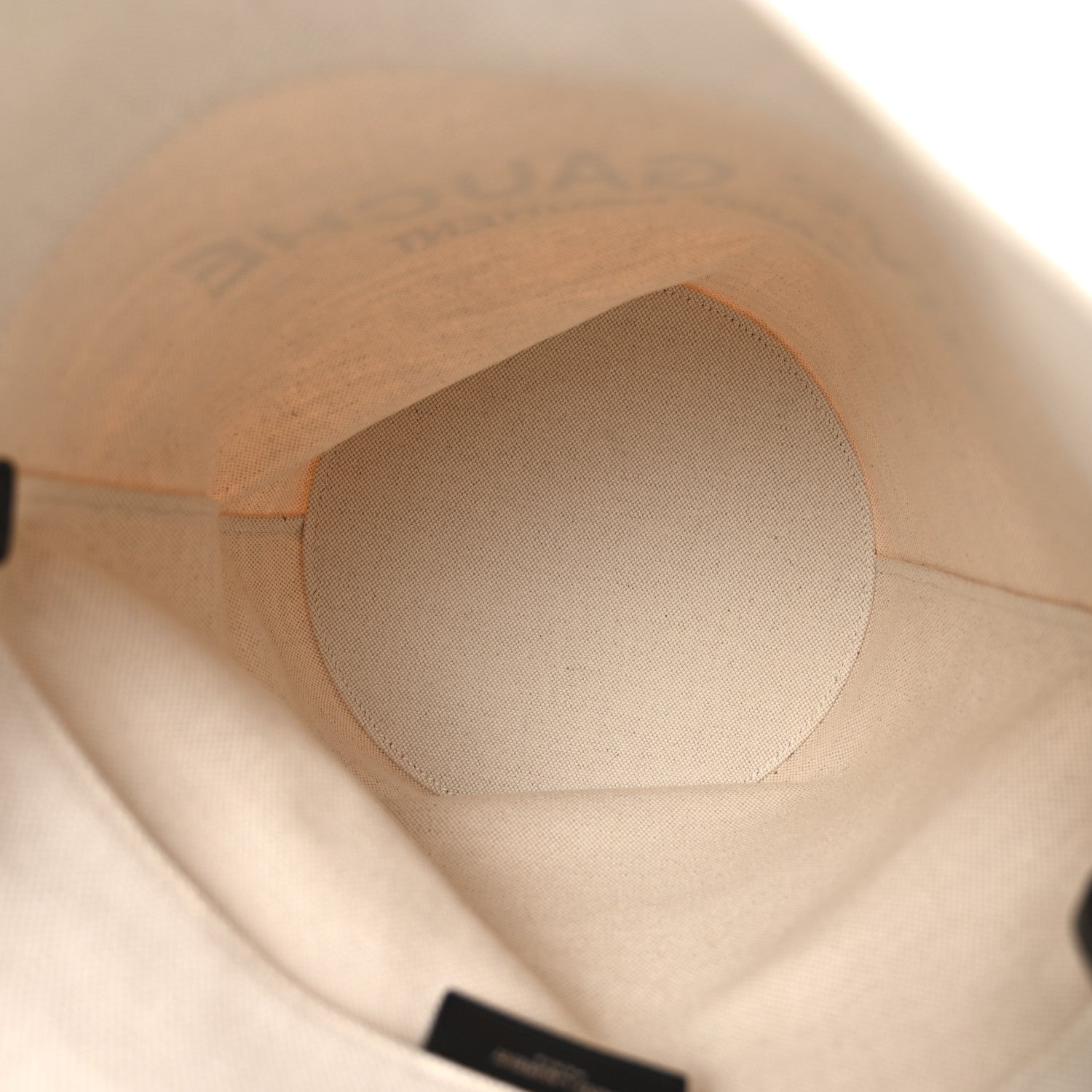 Linen Calfskin Rive Gauche Bucket Bag Greggio Natural