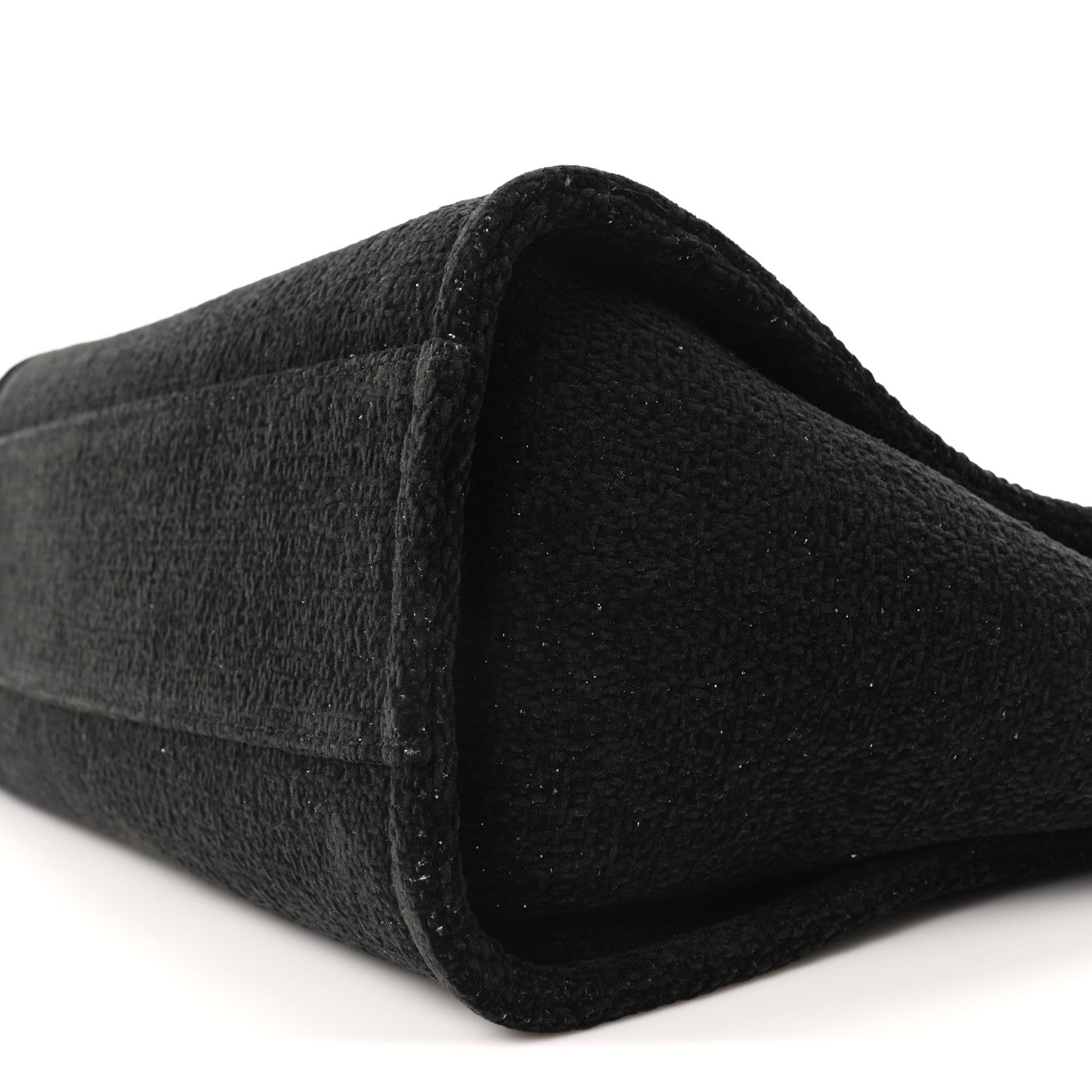 Lurex Canvas Small Deauville Tote Black