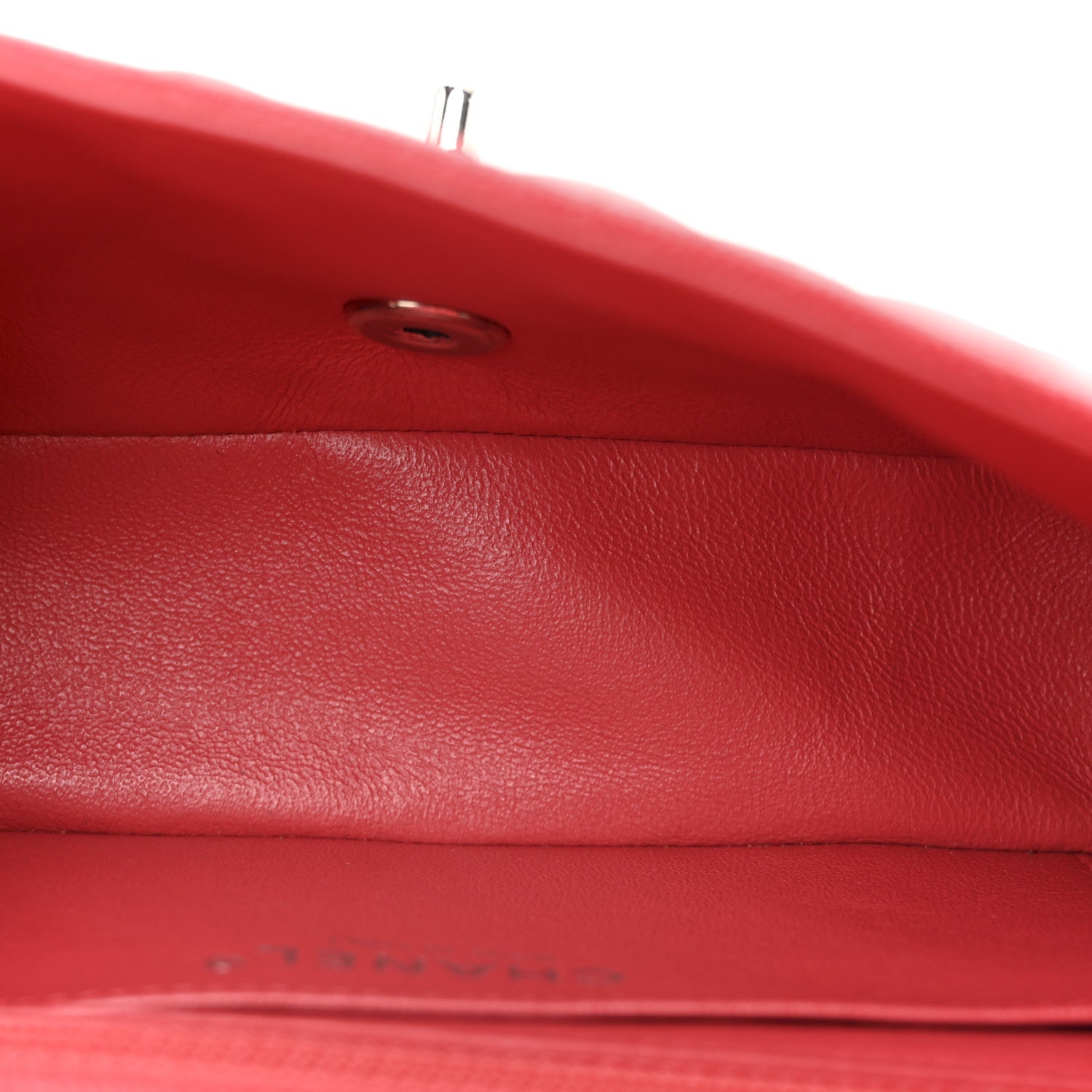 Caviar Quilted Mini Rectangular Flap Red