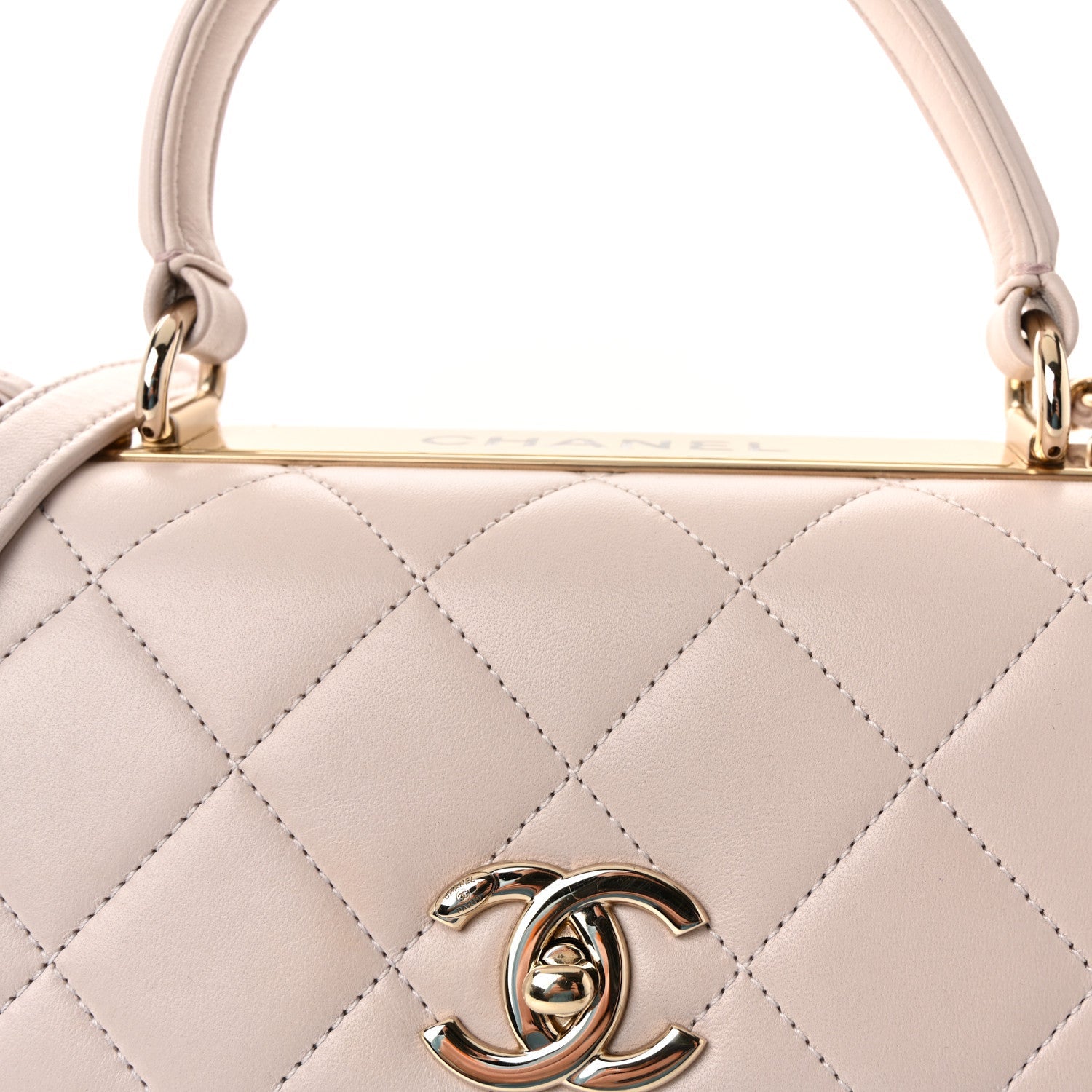 Lambskin Quilted Small Trendy CC Flap Dual Handle Bag Lilas Lilac