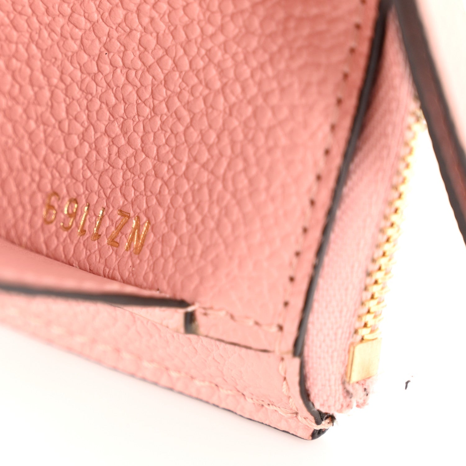 Empreinte Zipper Card Holder Rose Poudre