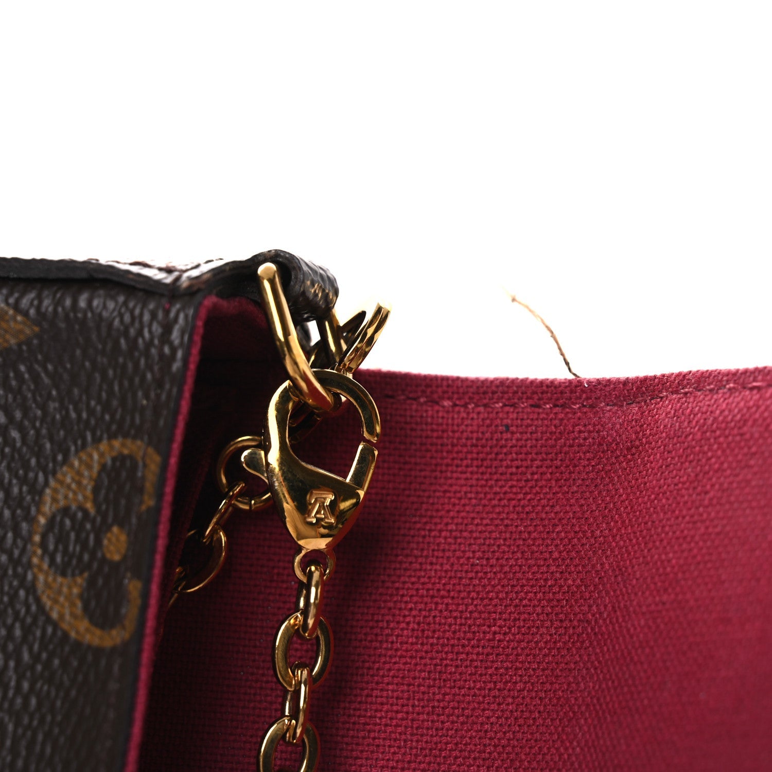 Monogram Pochette Felicie Chain Wallet Fuchsia