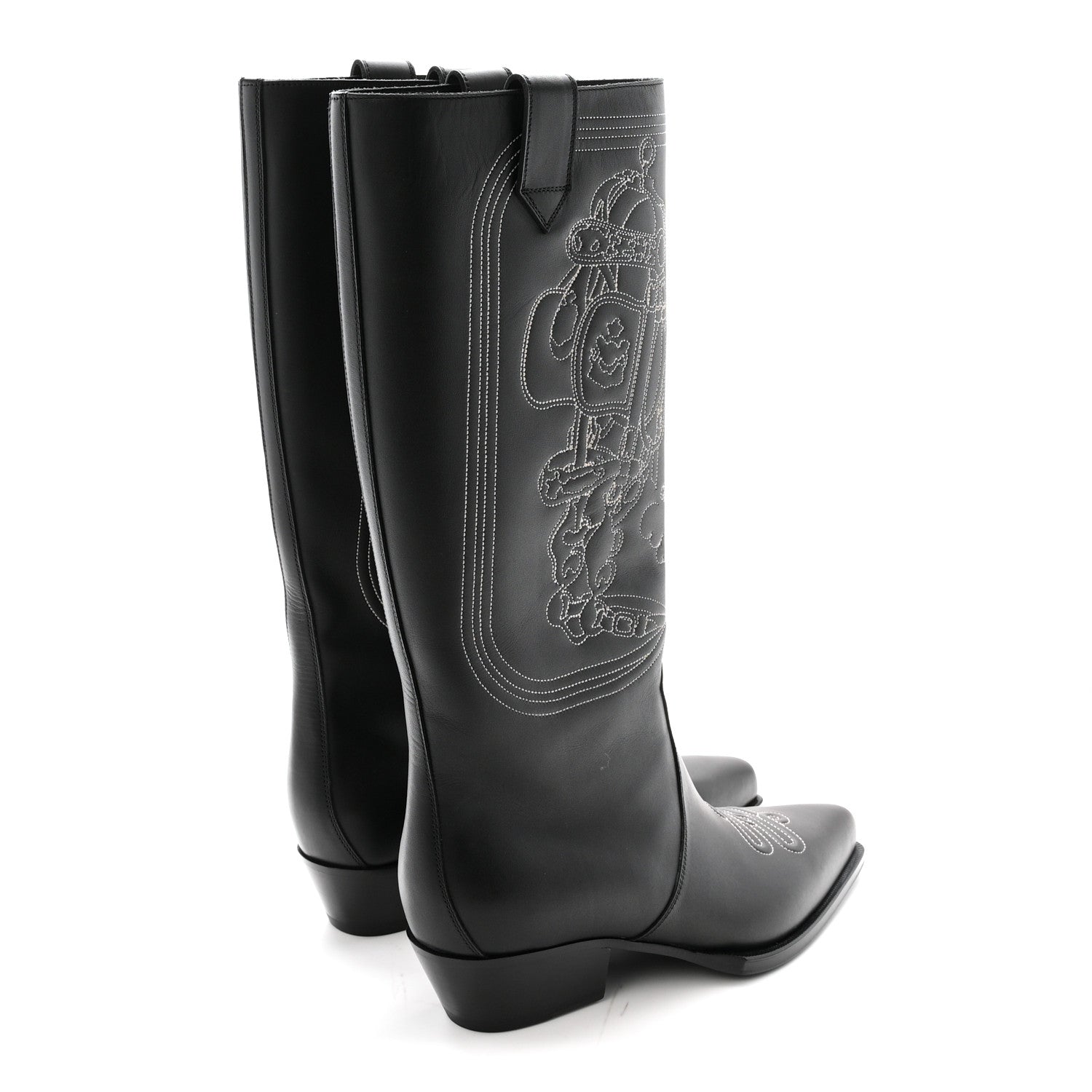 Calfskin Folk 35 Boots 39 Black
