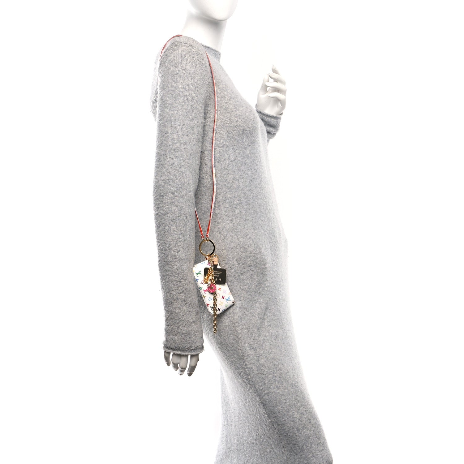 LV X TM Monogram Multicolor Phone Holder White