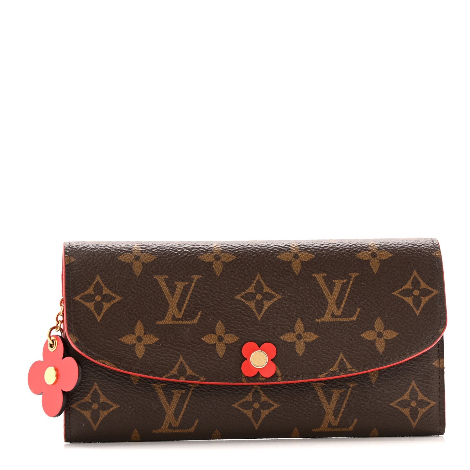 Monogram Bloom Flower Emilie Wallet Coquelicot