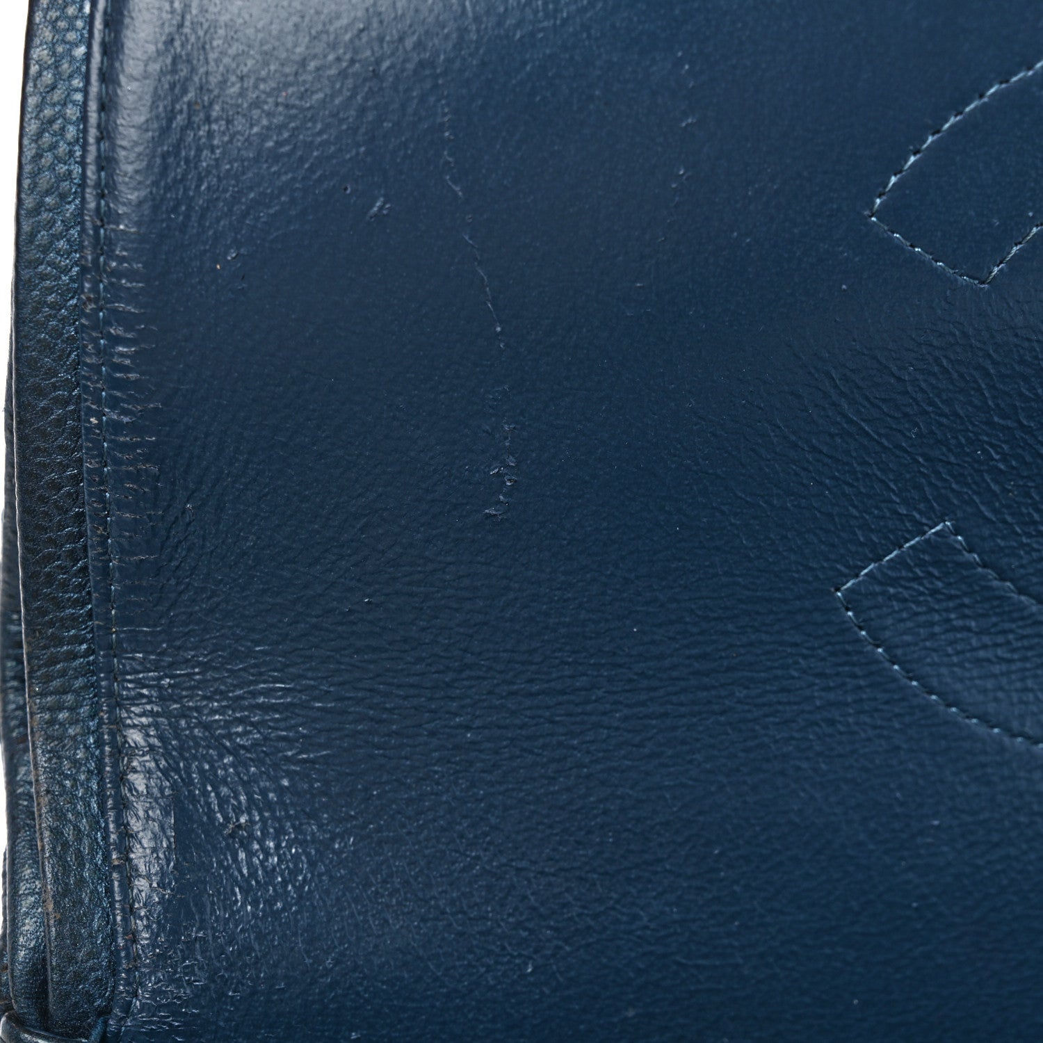 Metallic Caviar Quilted Jumbo Double Flap Dark Blue