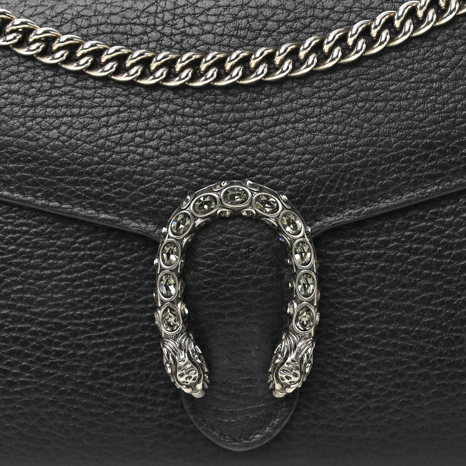 Calfskin Mini Dionysus Chain Wallet Black
