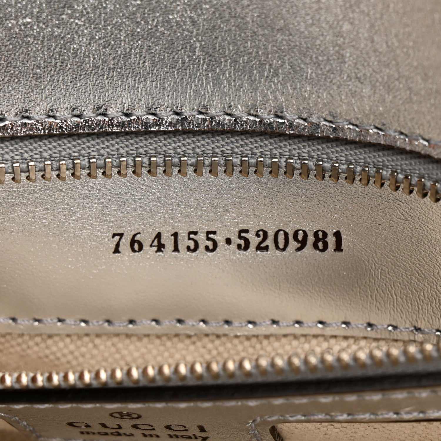 Metallic Calfskin Small Horsebit 1955 Asymmetric Shoulder Bag Silver