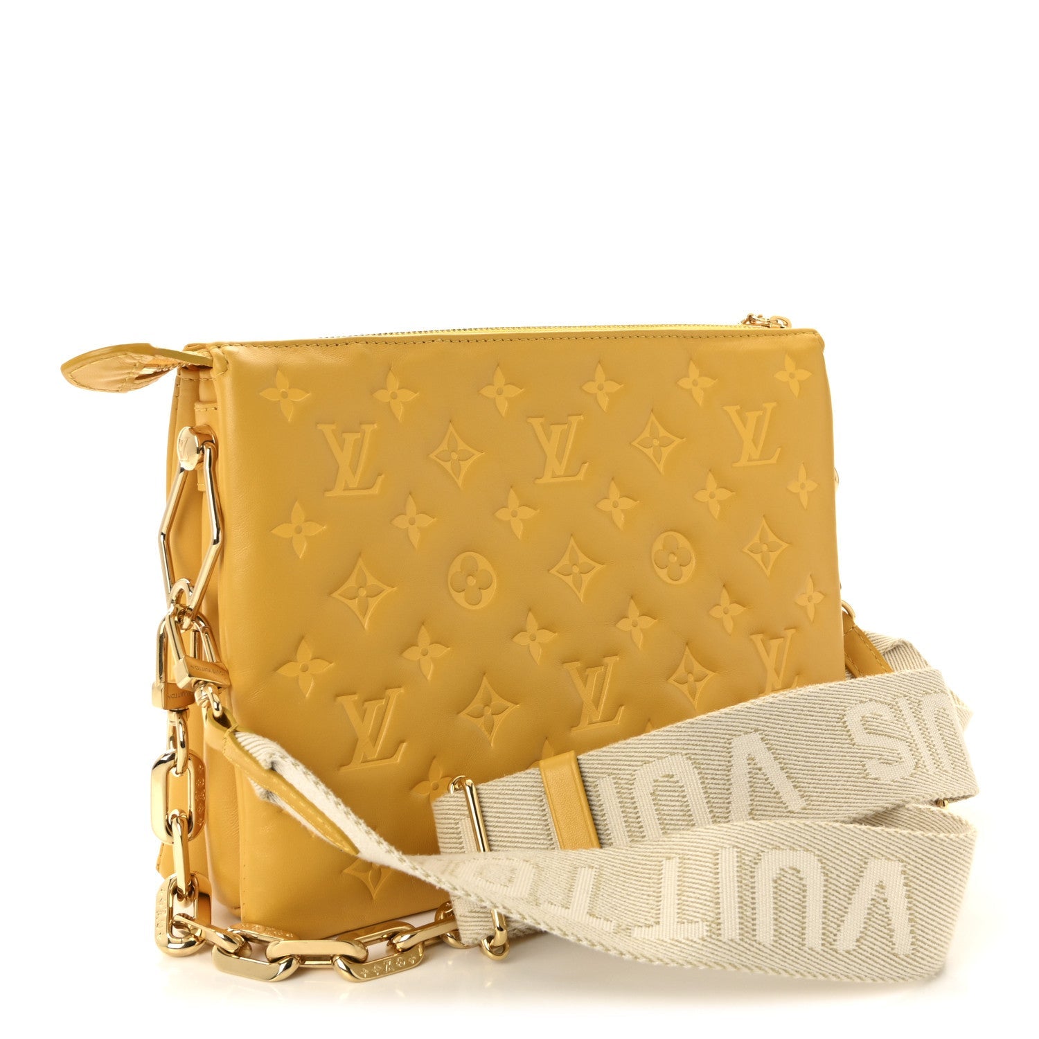 Lambskin Embossed Monogram Coussin PM Sunflower