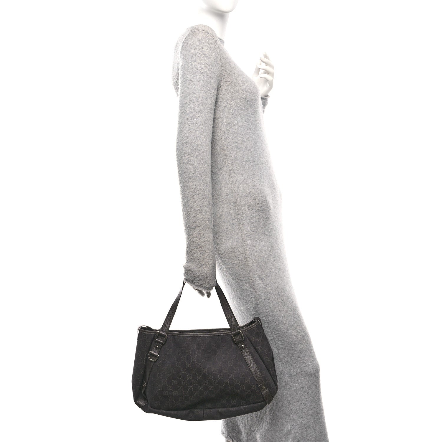Monogram Medium Abbey Shoulder Bag Chocolate