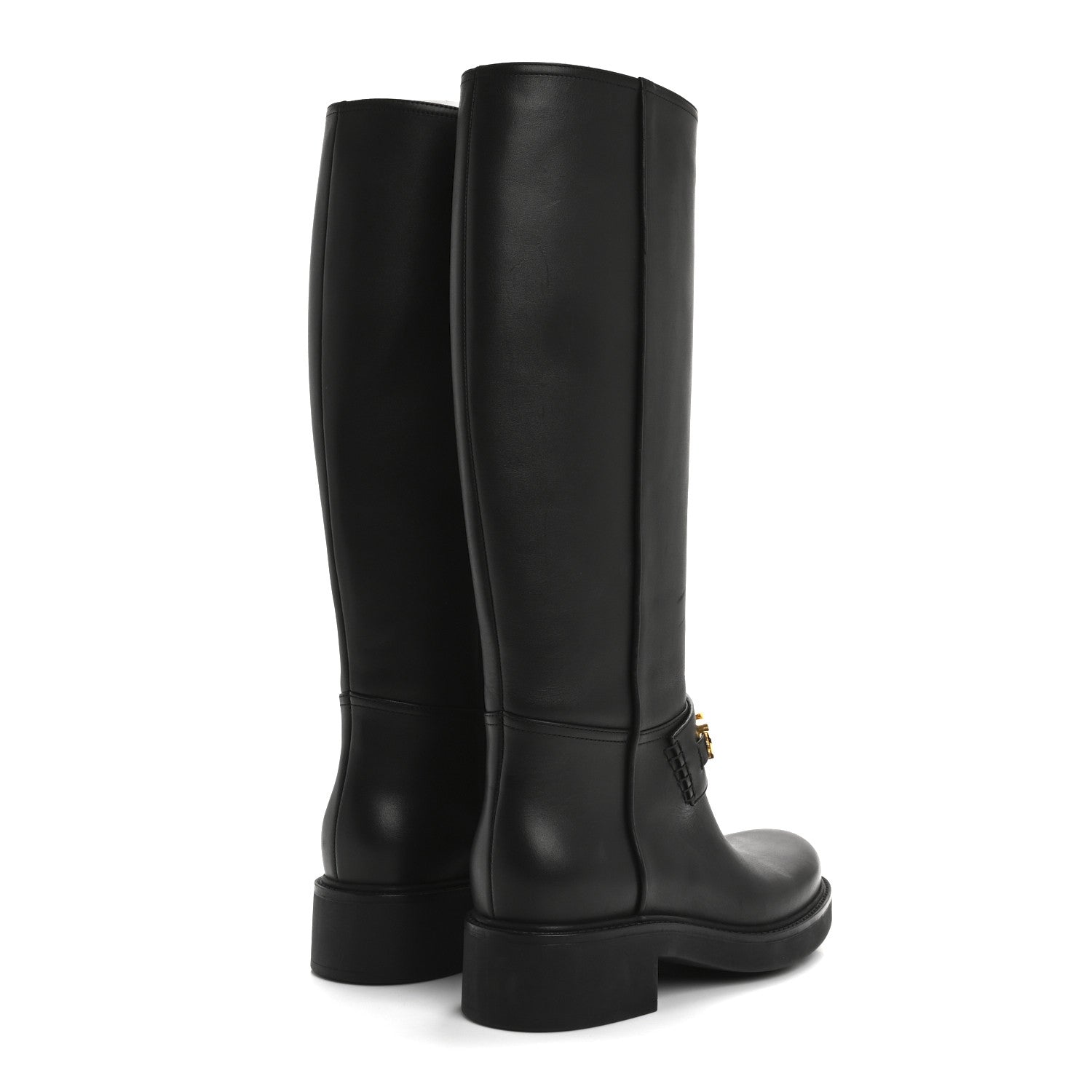 Calfskin Over The Knee Boots 37 Black
