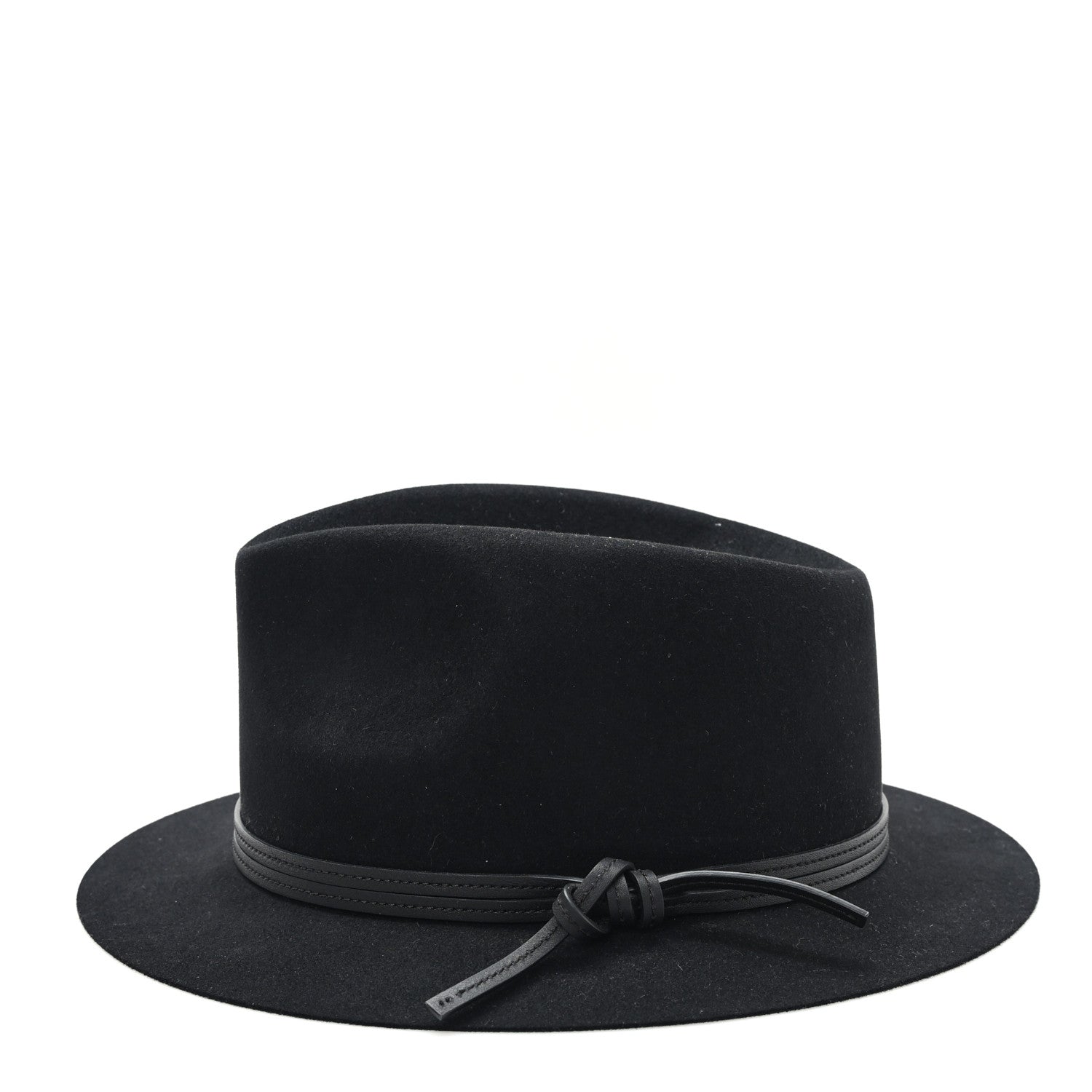 Rabbit Felt Calfskin Hat 59 Black