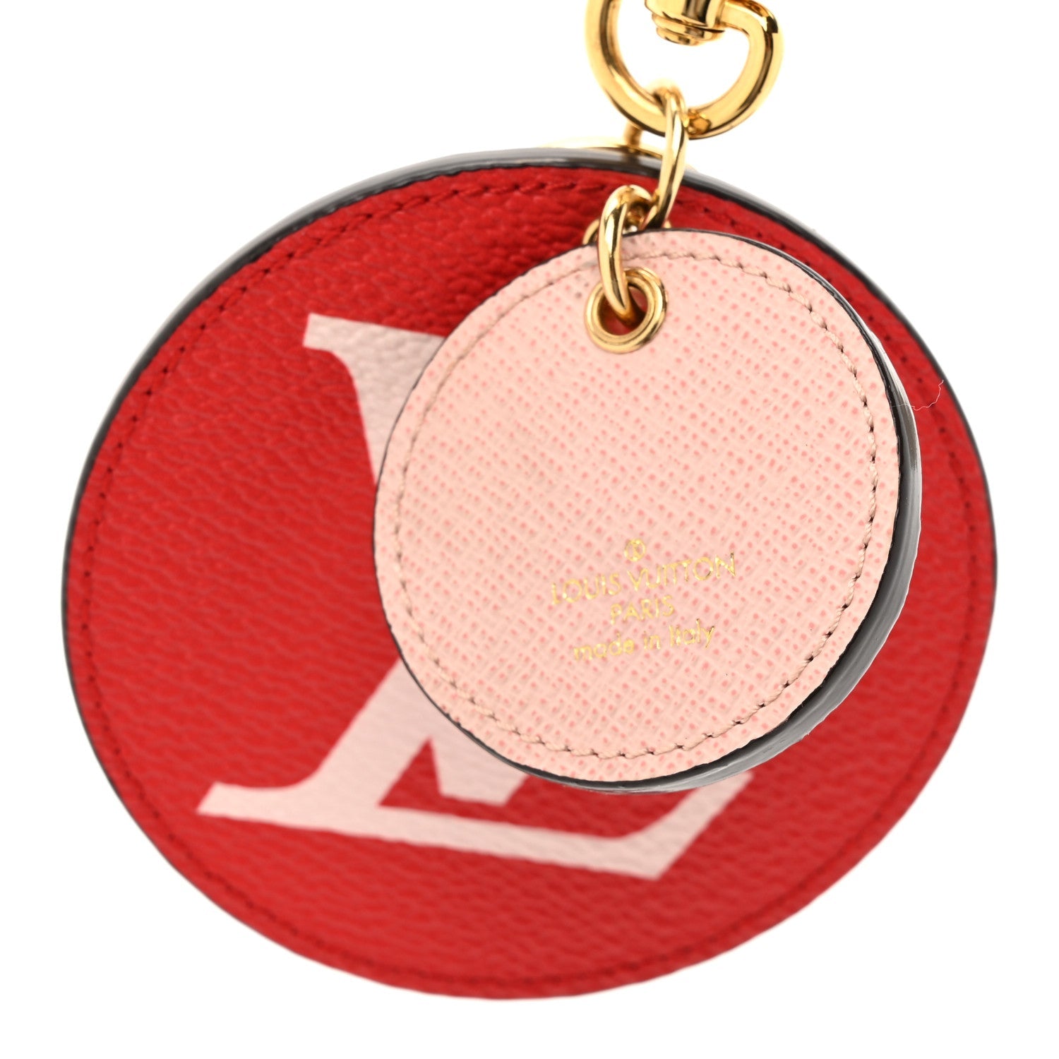 Monogram Giant Bag Charm Key Holder Rouge