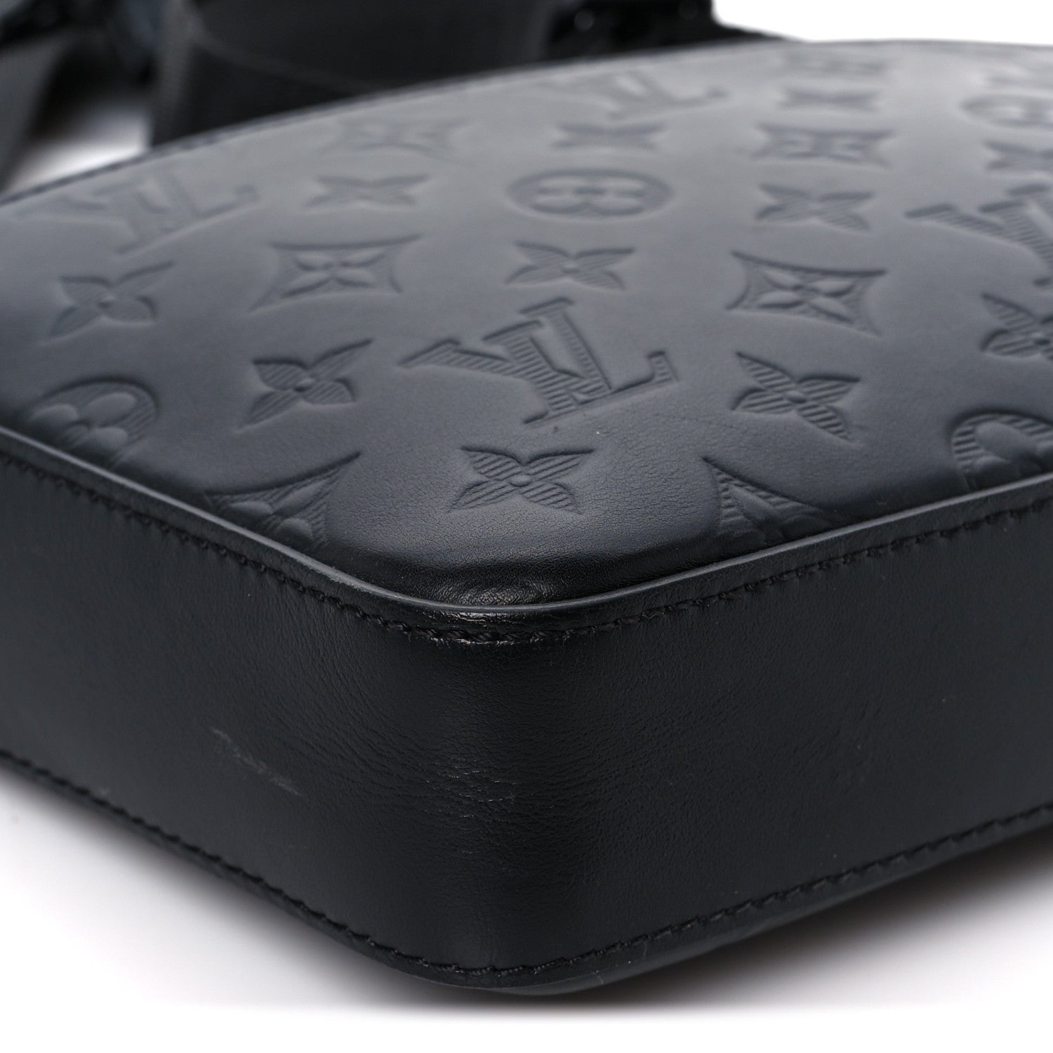 Calfskin Monogram Shadow Duo Messenger Black