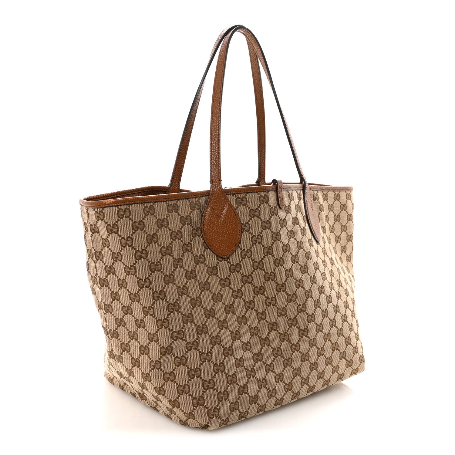 Grained Calfskin Monogram Large Totissima Reversible Tote Brown